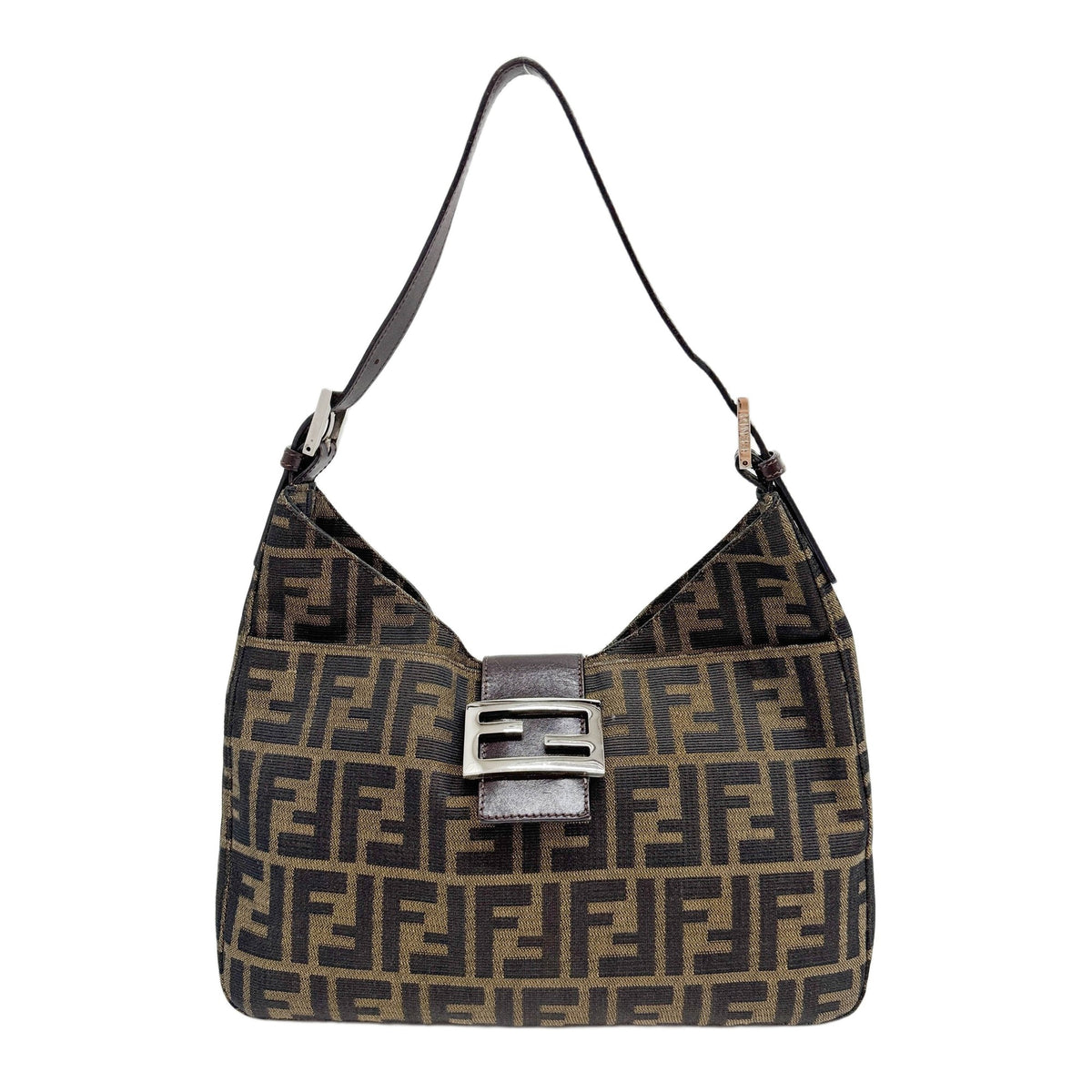 Brown Zucca Canvas Shoulder Bag