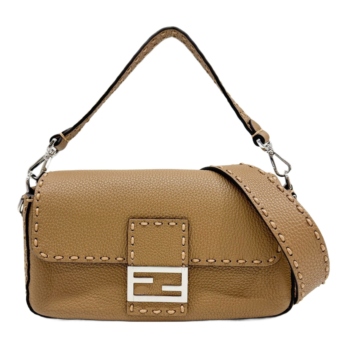 Baguette Selleria Cocoa Brown Leather Shoulder Bag