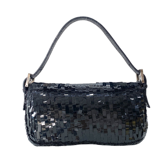 FENDI Baguete Black Sequin Shoulder Bag, in , Sold by HIVE PRELOVED - Shoulder Bags, ,