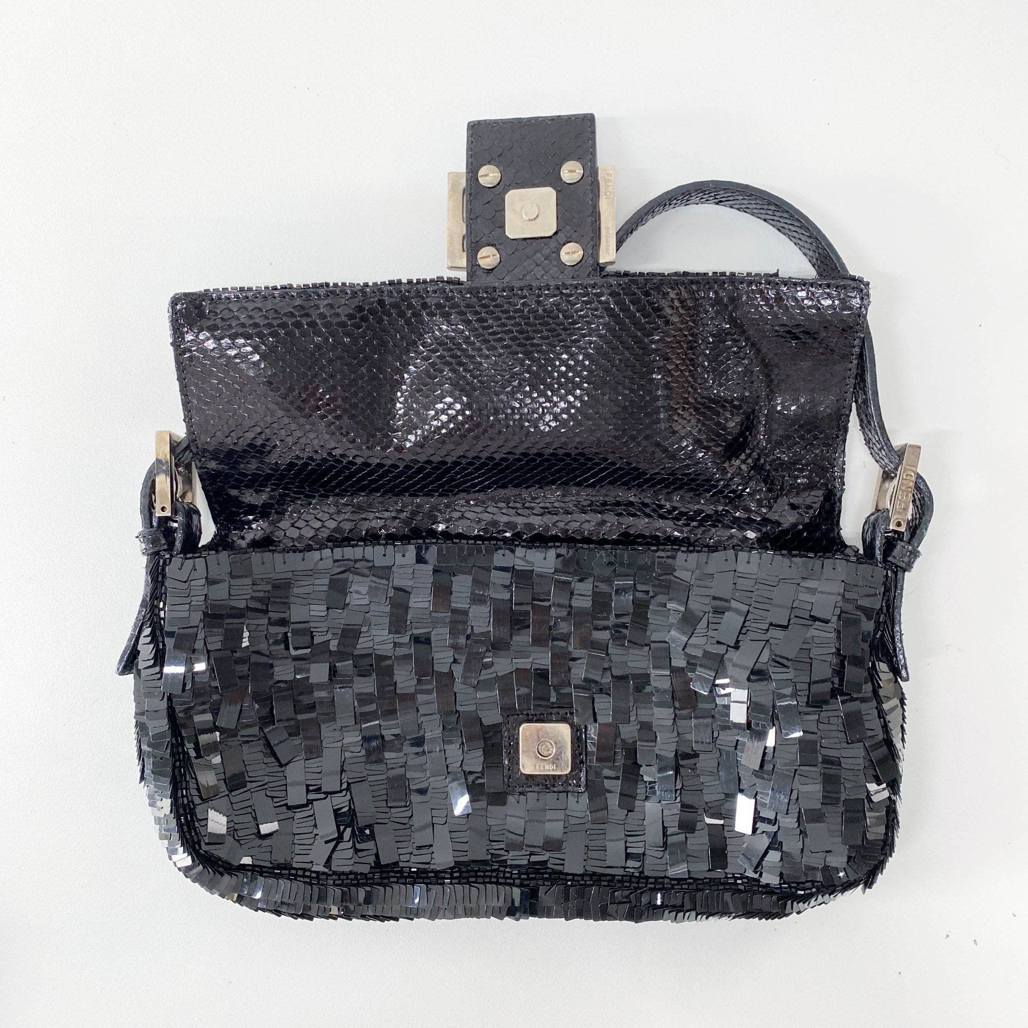 FENDI Baguete Black Sequin Shoulder Bag, in , Sold by HIVE PRELOVED - Shoulder Bags, ,