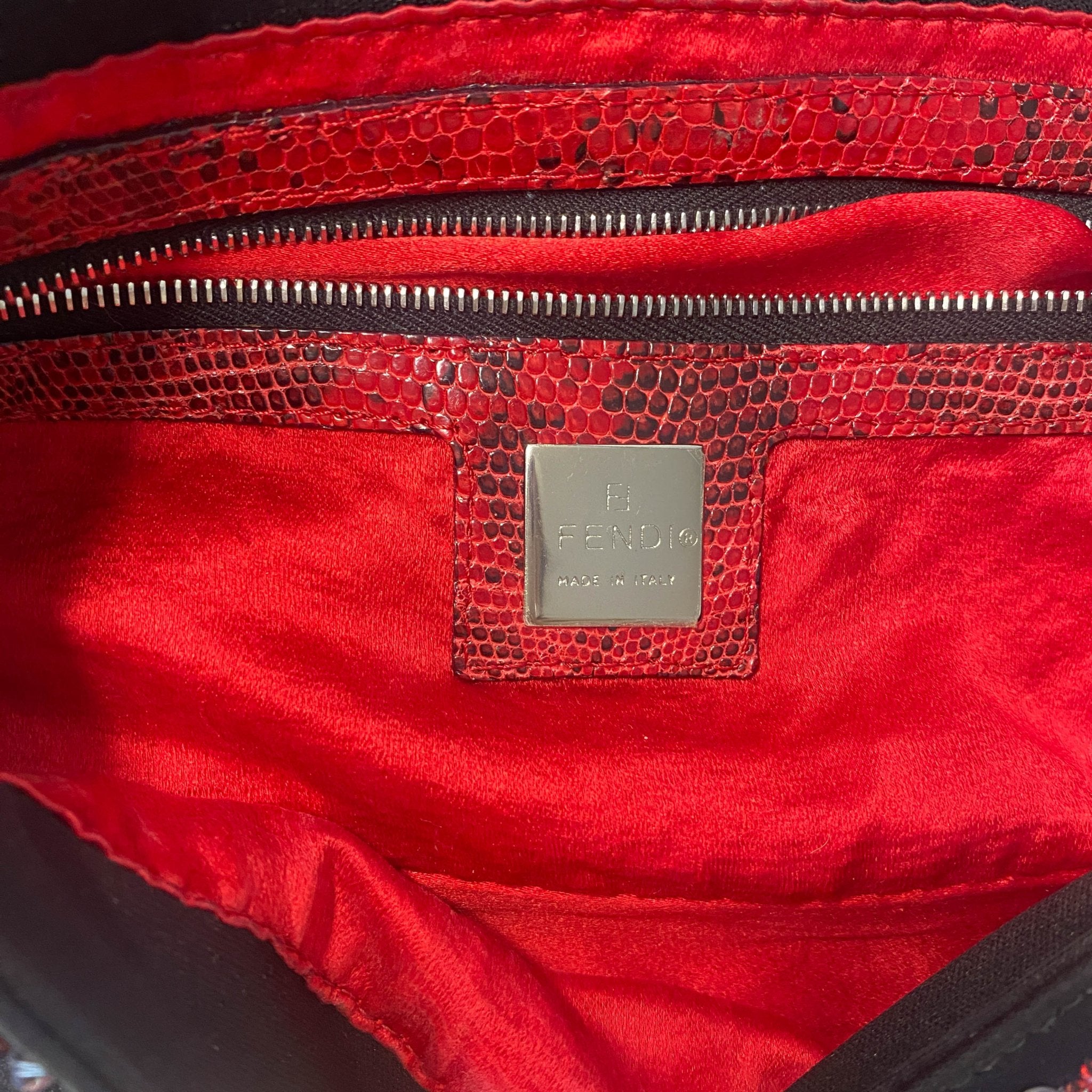 FENDI Baguette Beaded Geometric Pattern Black Neoprene Shoulder Bag, in , Sold by HIVE PRELOVED - Shoulder Bags, ,