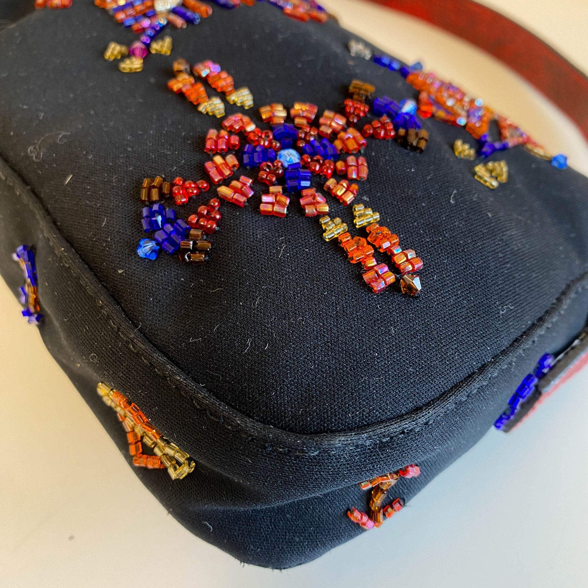 FENDI Baguette Beaded Geometric Pattern Black Neoprene Shoulder Bag, in , Sold by HIVE PRELOVED - Shoulder Bags, ,