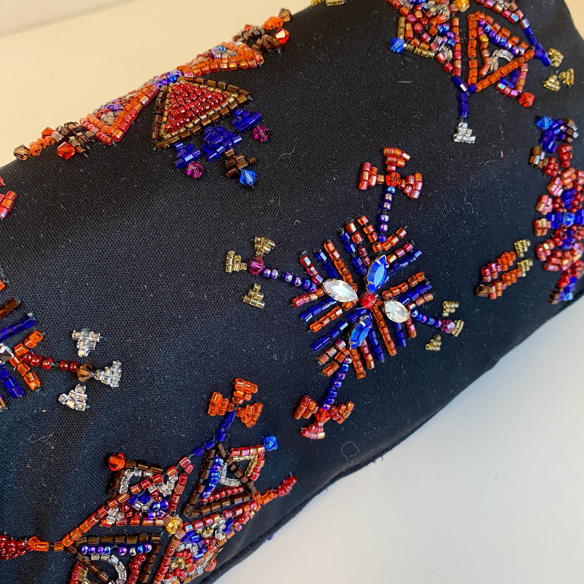 FENDI Baguette Beaded Geometric Pattern Black Neoprene Shoulder Bag, in , Sold by HIVE PRELOVED - Shoulder Bags, ,