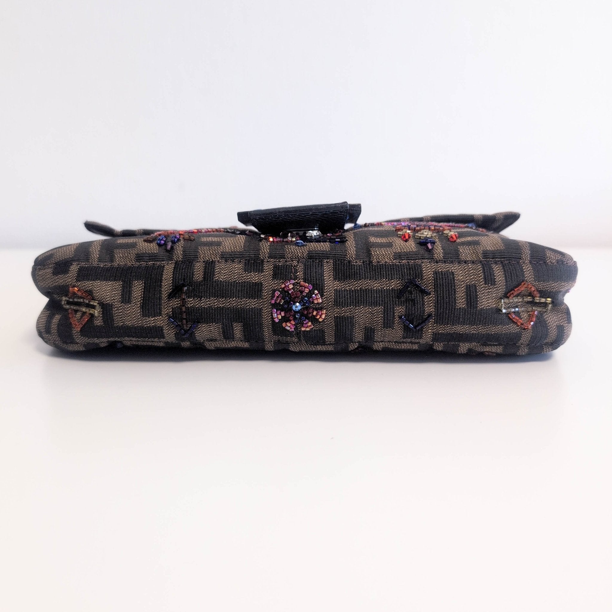 FENDI Baguette Beaded Geometric Pattern Zucca Shoulder Bag, in , Sold by HIVE PRELOVED - Shoulder Bags, ,