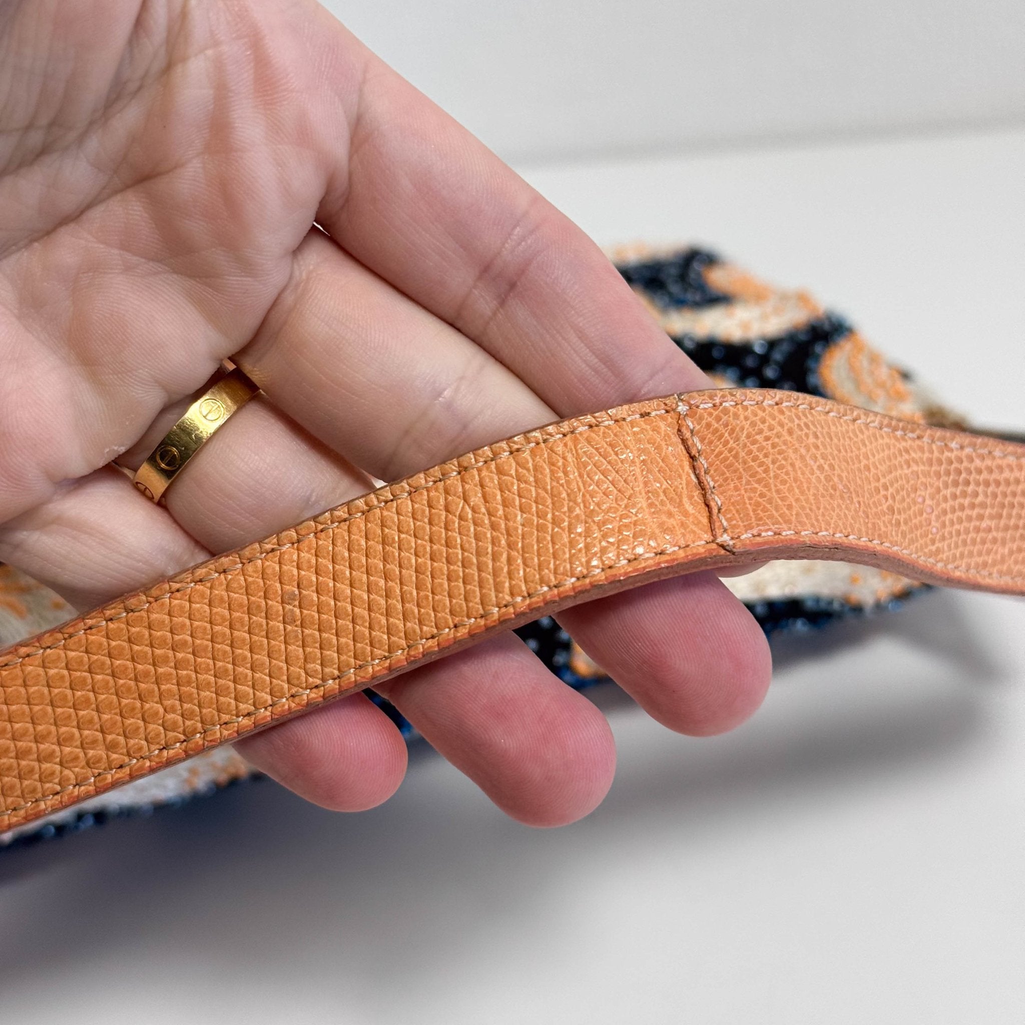 FENDI Baguette Beads White Orange Blue Shoulder Bag, in , Sold by HIVE PRELOVED - Shoulder Bags, ,