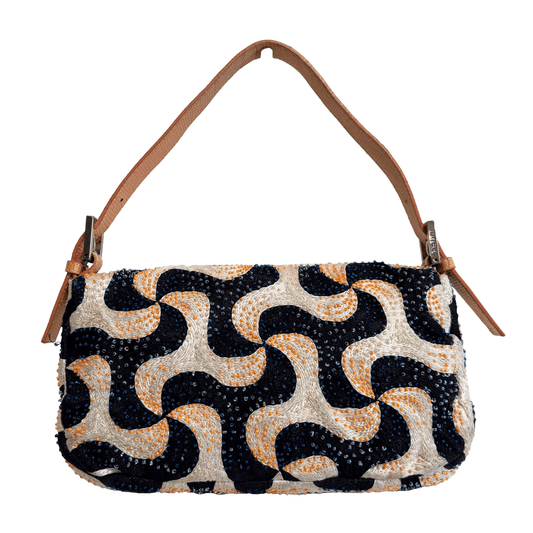 FENDI Baguette Beads White Orange Blue Shoulder Bag, in , Sold by HIVE PRELOVED - Shoulder Bags, ,