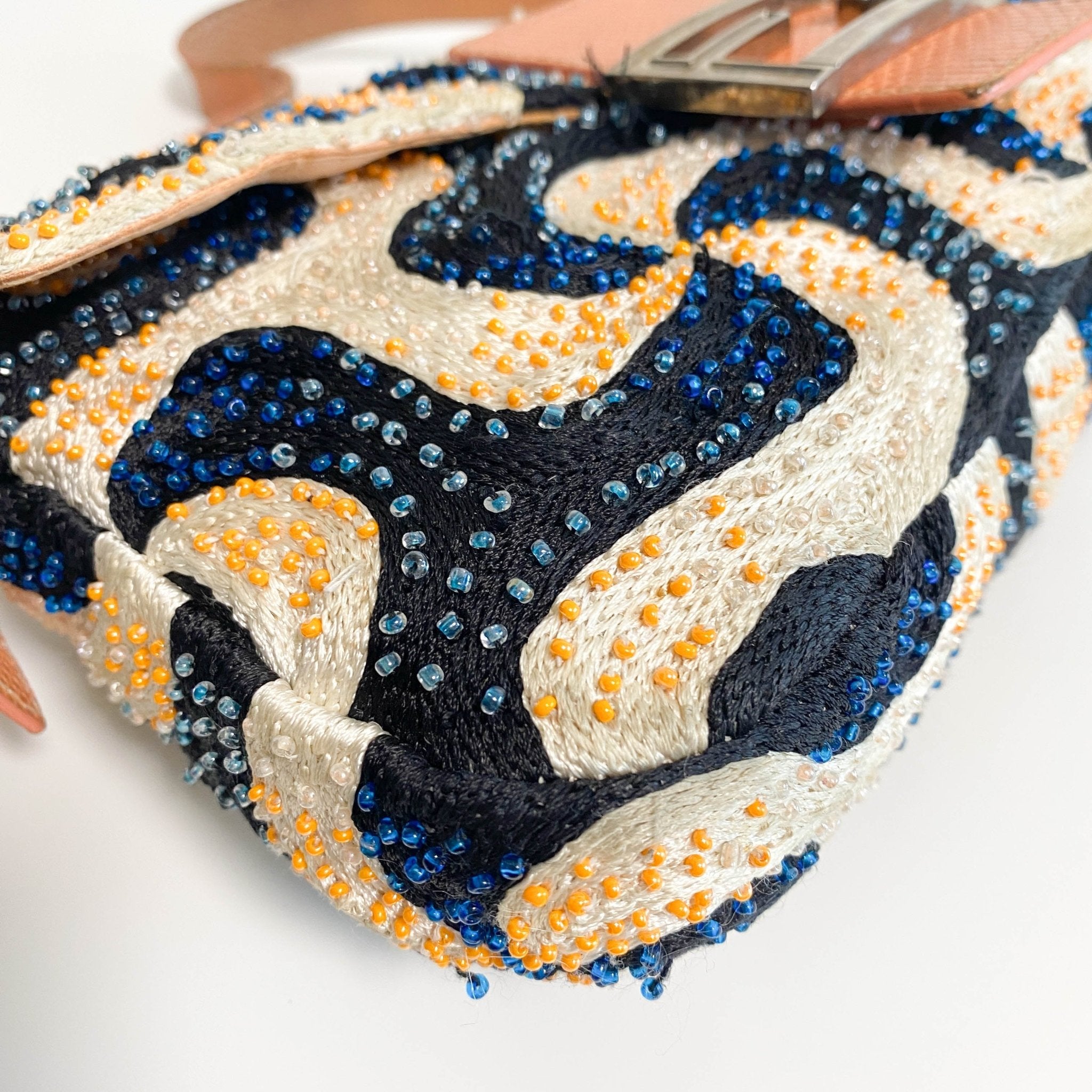 FENDI Baguette Beads White Orange Blue Shoulder Bag, in , Sold by HIVE PRELOVED - Shoulder Bags, ,