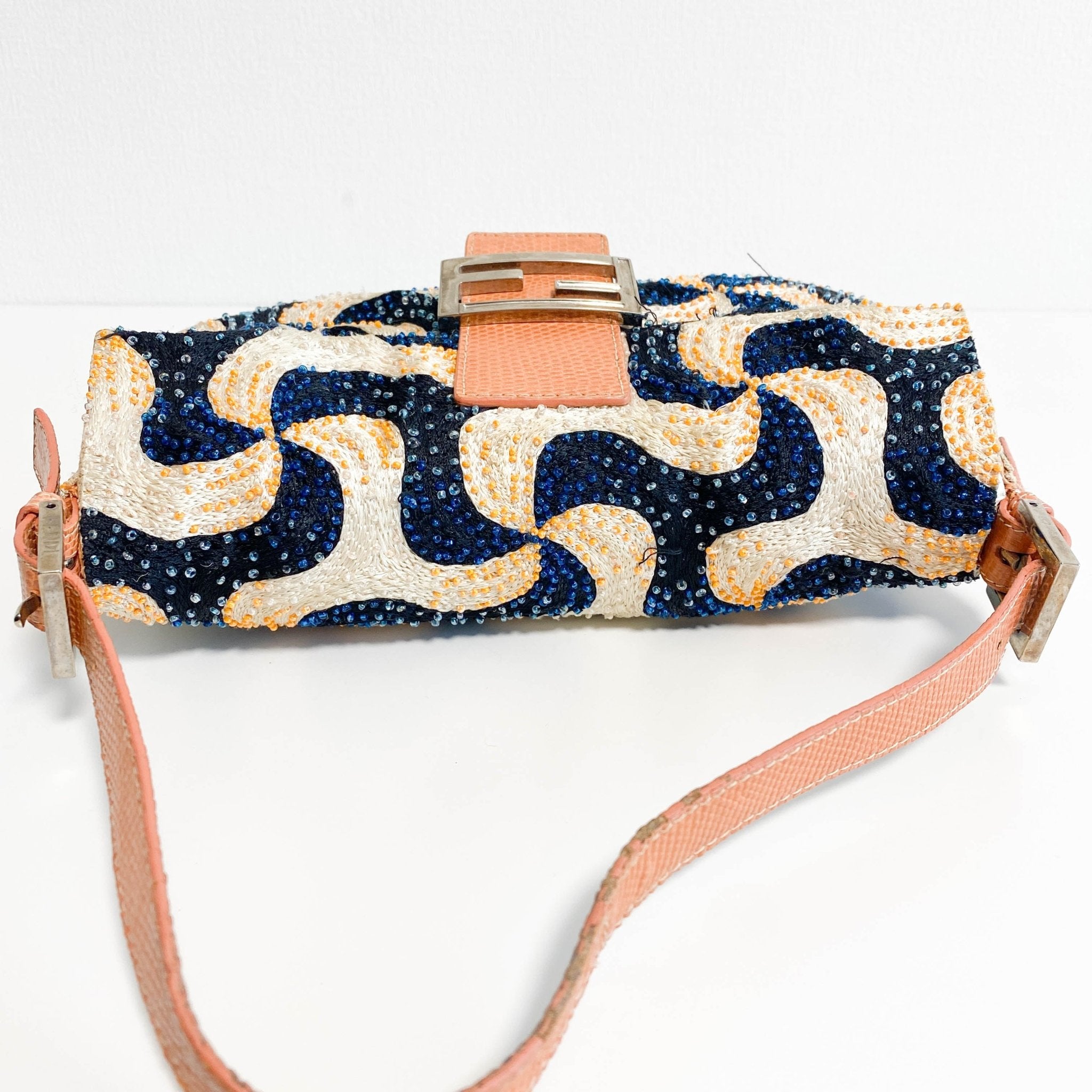 FENDI Baguette Beads White Orange Blue Shoulder Bag, in , Sold by HIVE PRELOVED - Shoulder Bags, ,