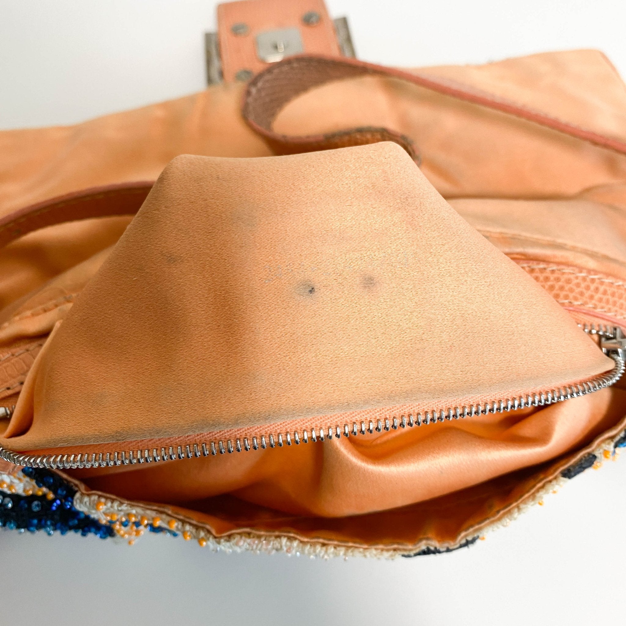 FENDI Baguette Beads White Orange Blue Shoulder Bag, in , Sold by HIVE PRELOVED - Shoulder Bags, ,