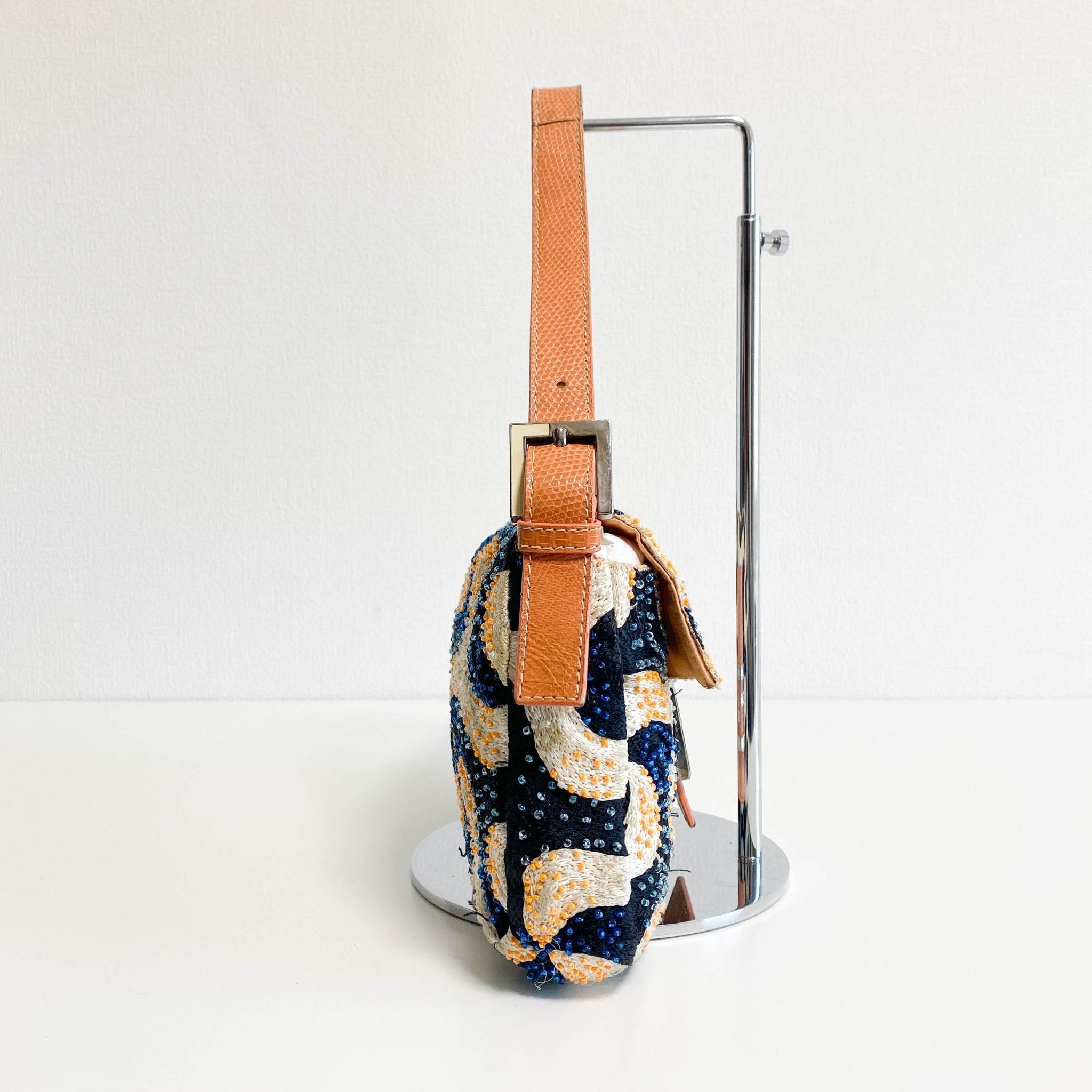 FENDI Baguette Beads White Orange Blue Shoulder Bag, in , Sold by HIVE PRELOVED - Shoulder Bags, ,