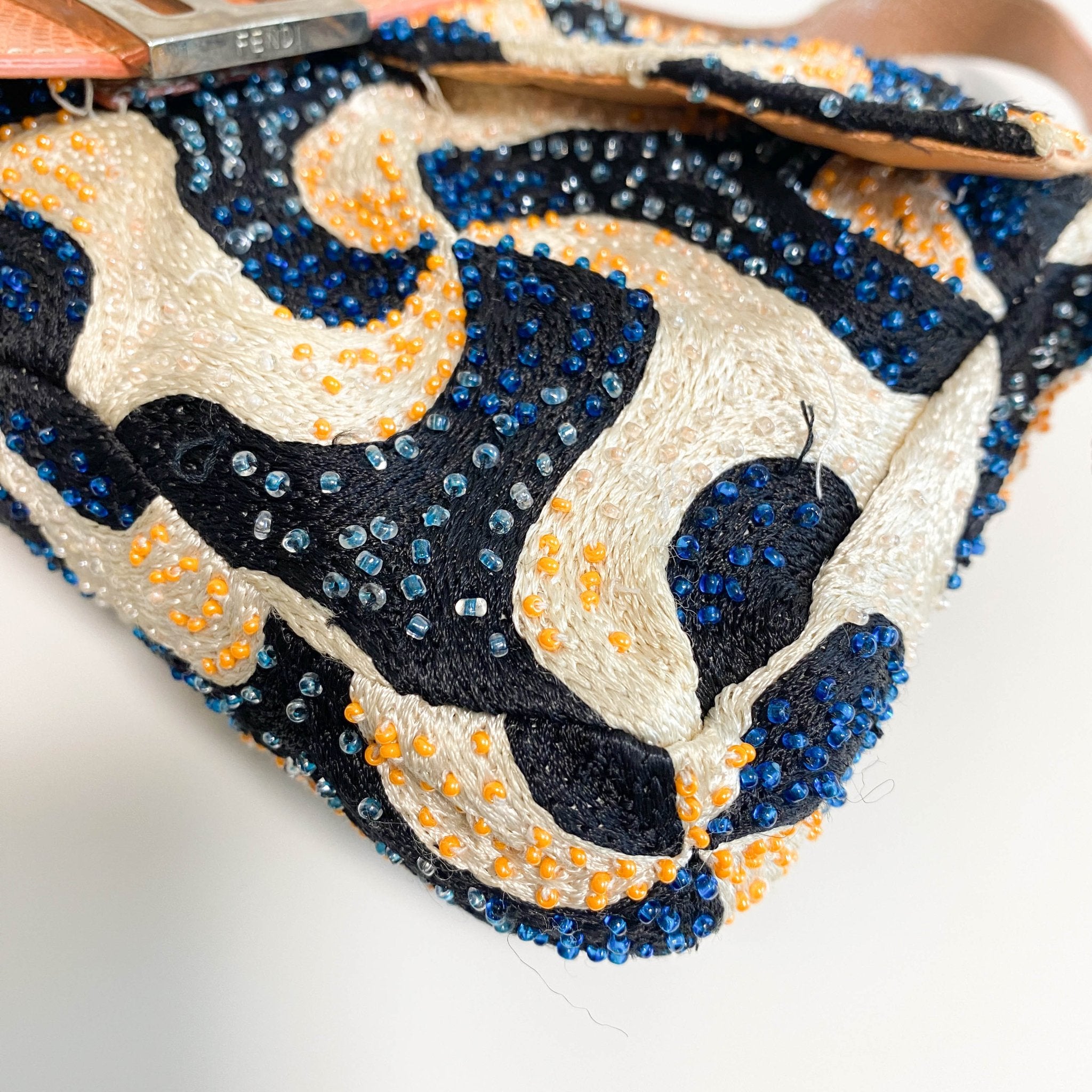 FENDI Baguette Beads White Orange Blue Shoulder Bag, in , Sold by HIVE PRELOVED - Shoulder Bags, ,