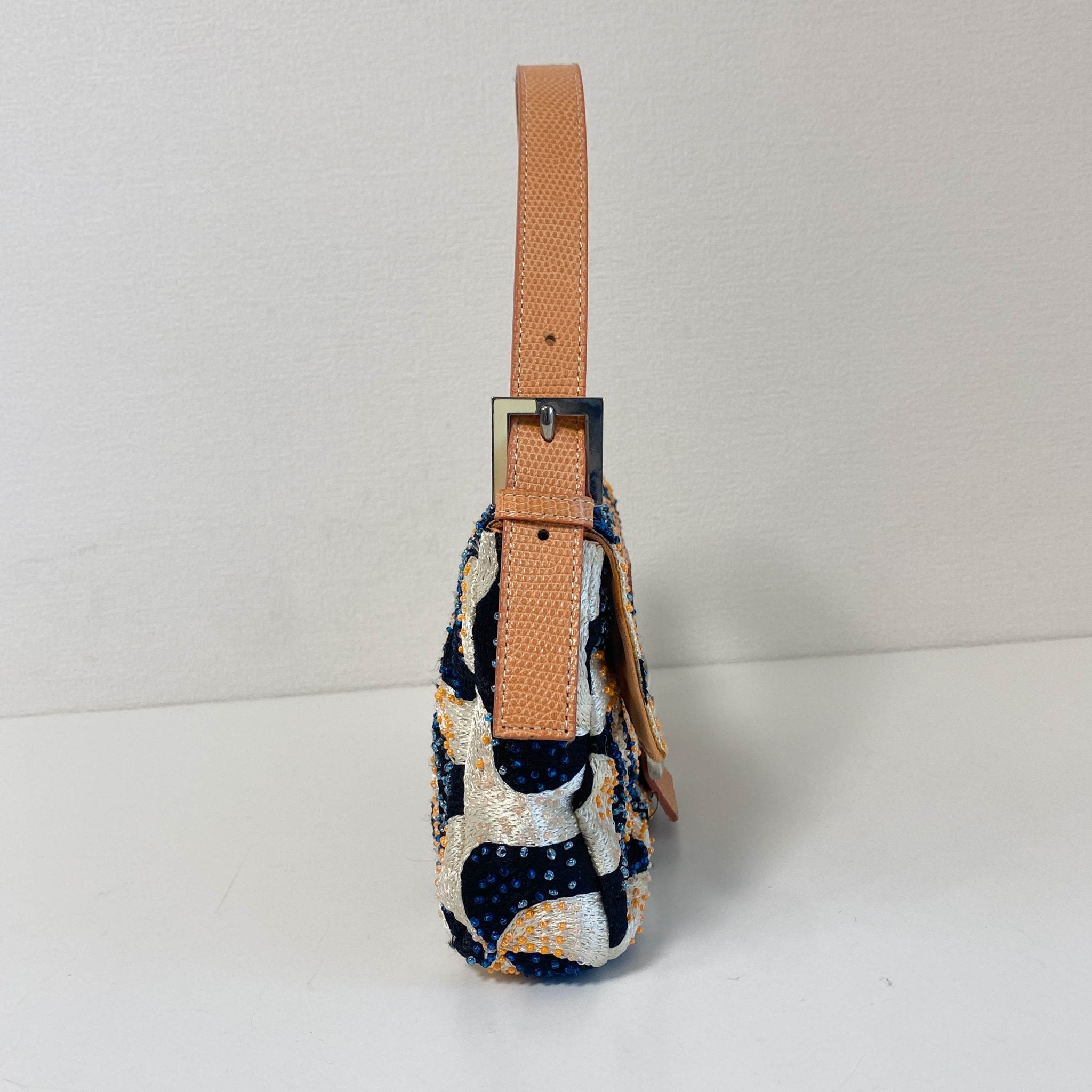 FENDI Baguette Beads White Orange Blue Shoulder Bag, in , Sold by HIVE PRELOVED - Shoulder Bags, ,
