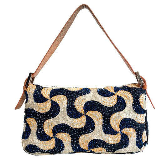 FENDI Baguette Beads White Orange Blue Shoulder Bag, in , Sold by HIVE PRELOVED - Shoulder Bags, ,