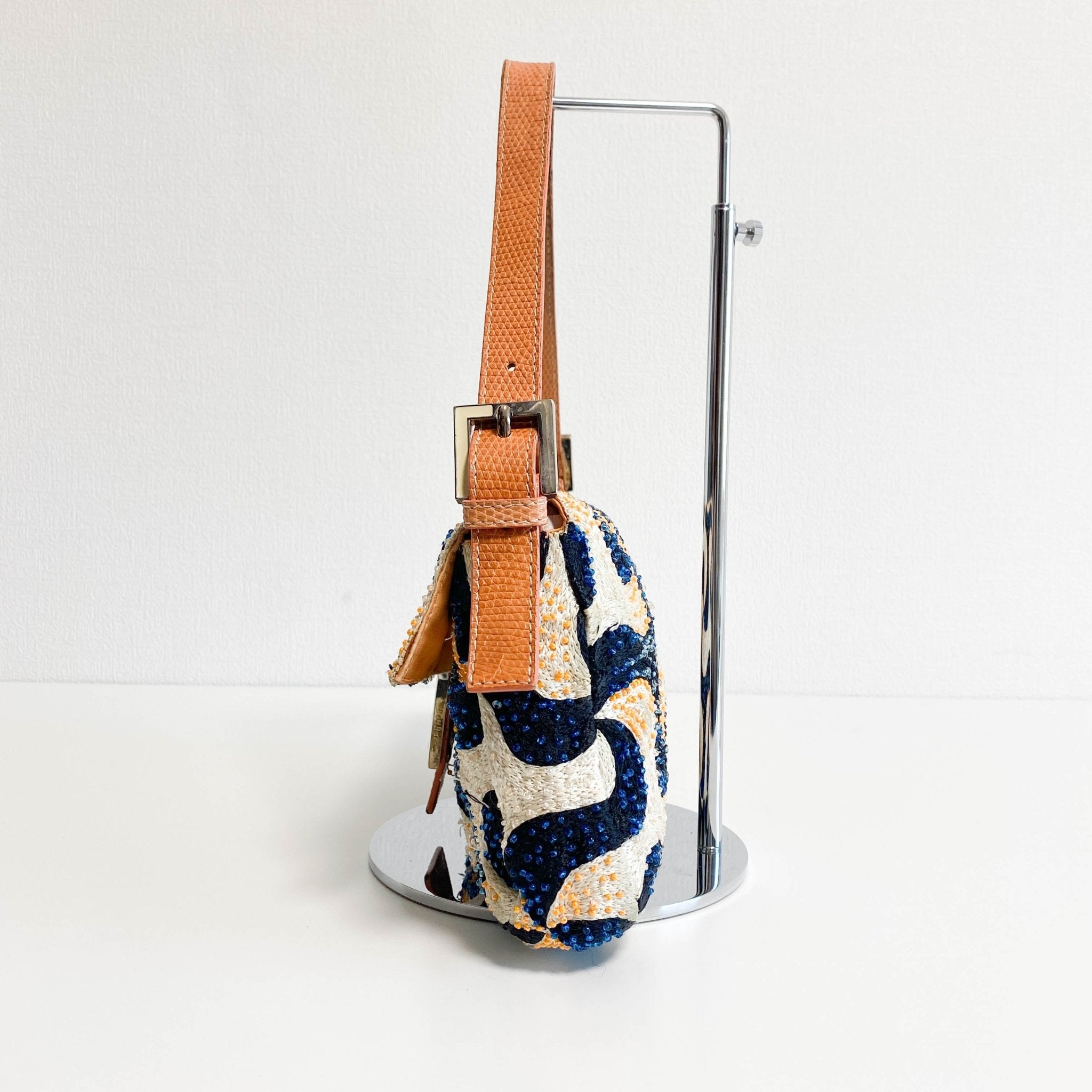 FENDI Baguette Beads White Orange Blue Shoulder Bag, in , Sold by HIVE PRELOVED - Shoulder Bags, ,