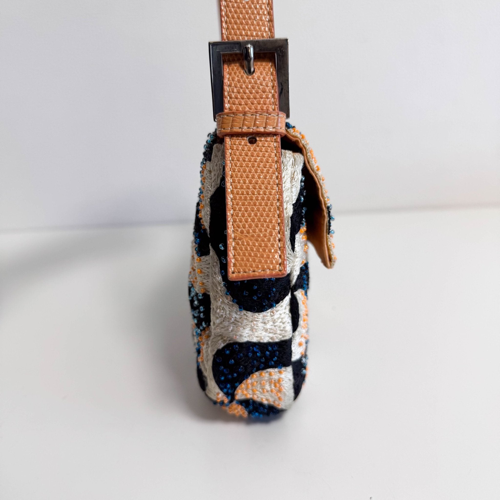 FENDI Baguette Beads White Orange Blue Shoulder Bag, in , Sold by HIVE PRELOVED - Shoulder Bags, ,