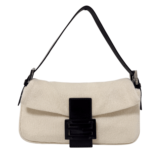 FENDI Baguette Beige Cashmere Shoulder Bag, in , Sold by HIVE PRELOVED - Shoulder Bags, ,