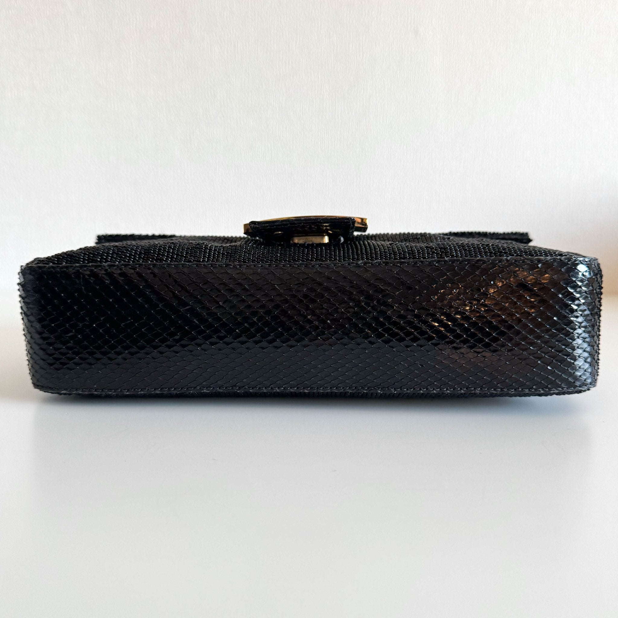 FENDI Baguette Black Beaded Shoulder Bag Black / Gold Hardware, in , Sold by HIVE PRELOVED - Shoulder Bags, ,