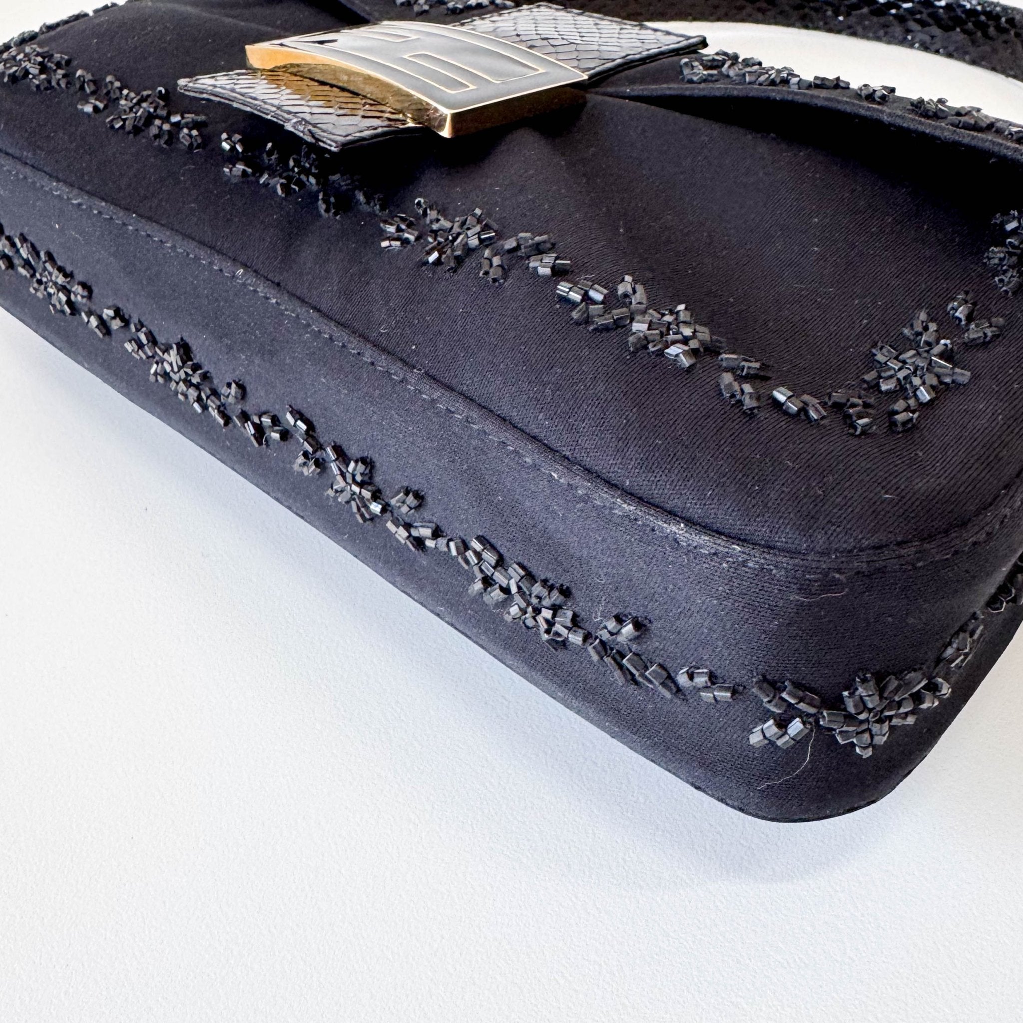 FENDI Baguette Black Beaded Shoulder Bag, in , Sold by HIVE PRELOVED - Shoulder Bags, ,