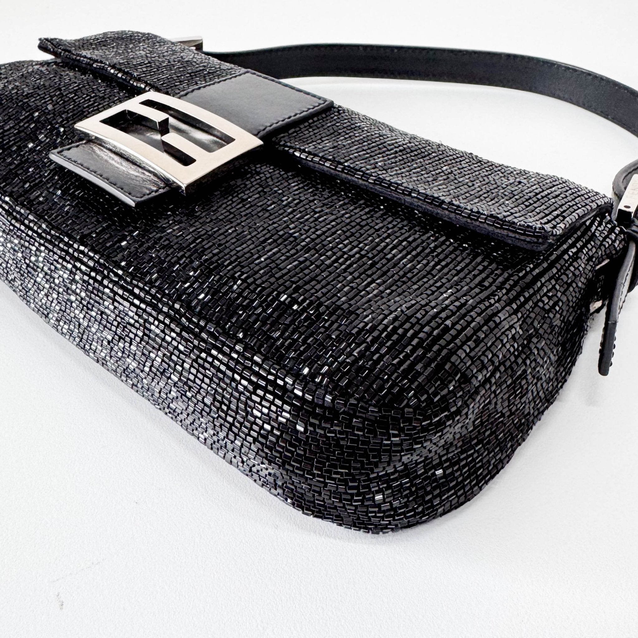 FENDI Baguette Black Beaded Shoulder Bag, in , Sold by HIVE PRELOVED - Shoulder Bags, ,
