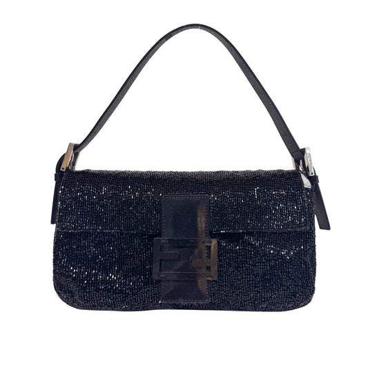 FENDI Baguette Black Beaded Shoulder Bag, in , Sold by HIVE PRELOVED - Shoulder Bags, ,