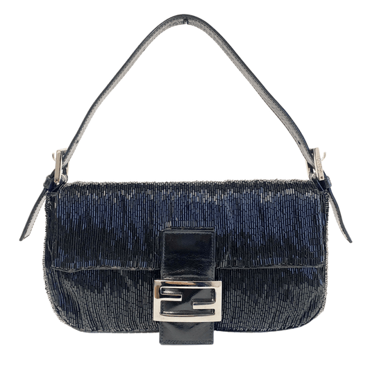 FENDI Baguette Black Beaded Shoulder Bag, in , Sold by HIVE PRELOVED - Shoulder Bags, ,