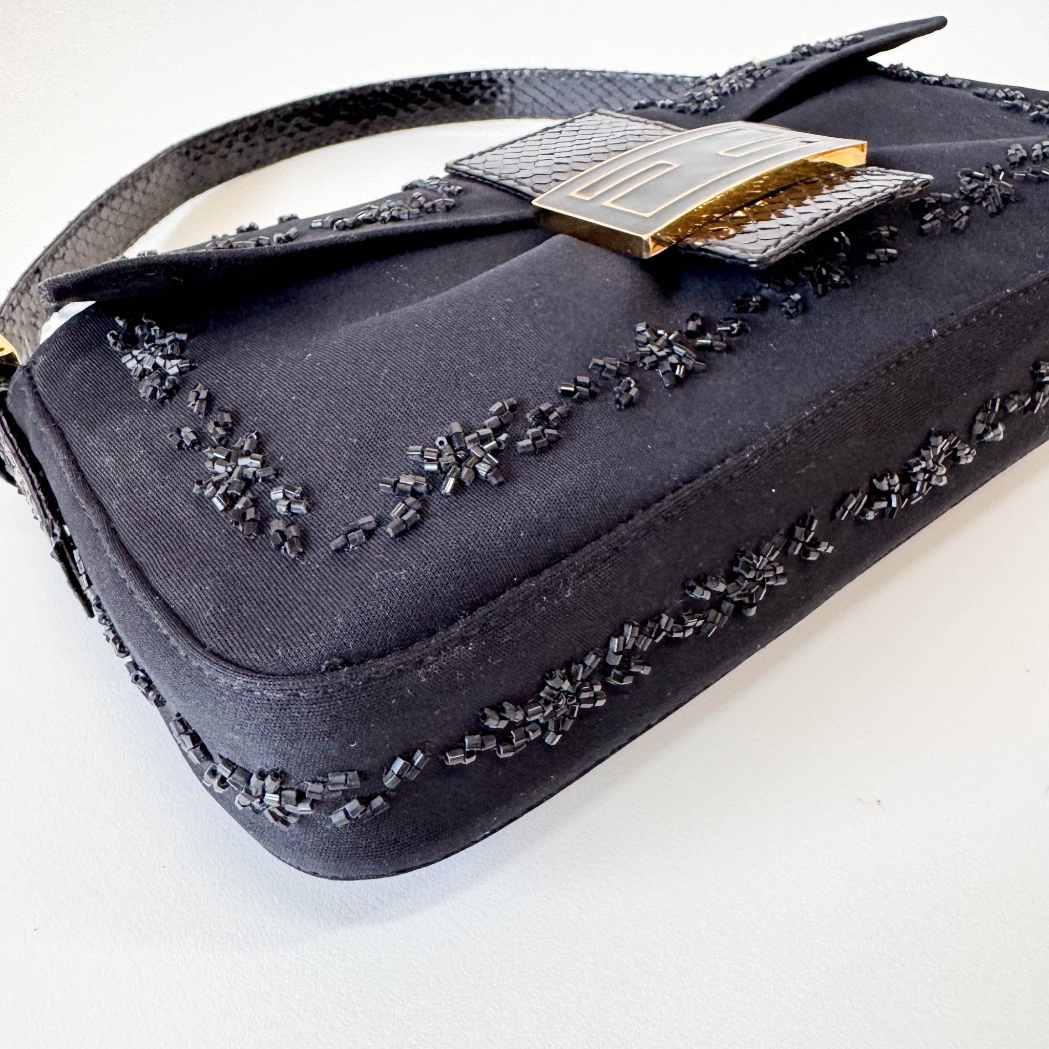 FENDI Baguette Black Beaded Shoulder Bag, in , Sold by HIVE PRELOVED - Shoulder Bags, ,