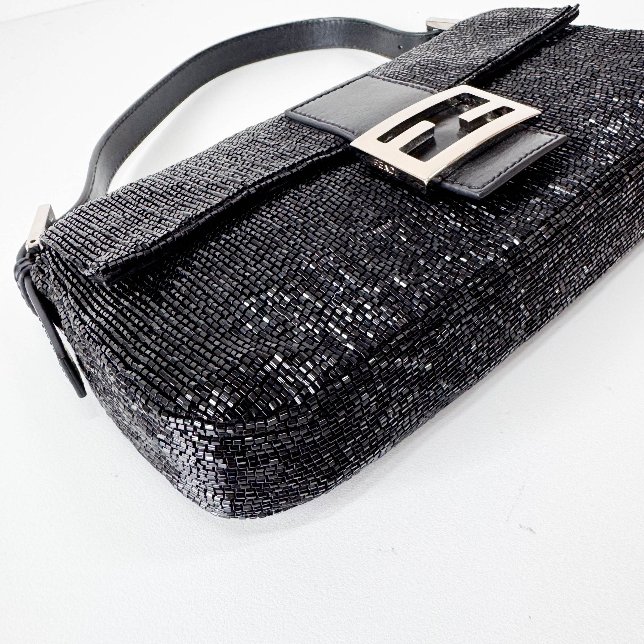 FENDI Baguette Black Beaded Shoulder Bag, in , Sold by HIVE PRELOVED - Shoulder Bags, ,