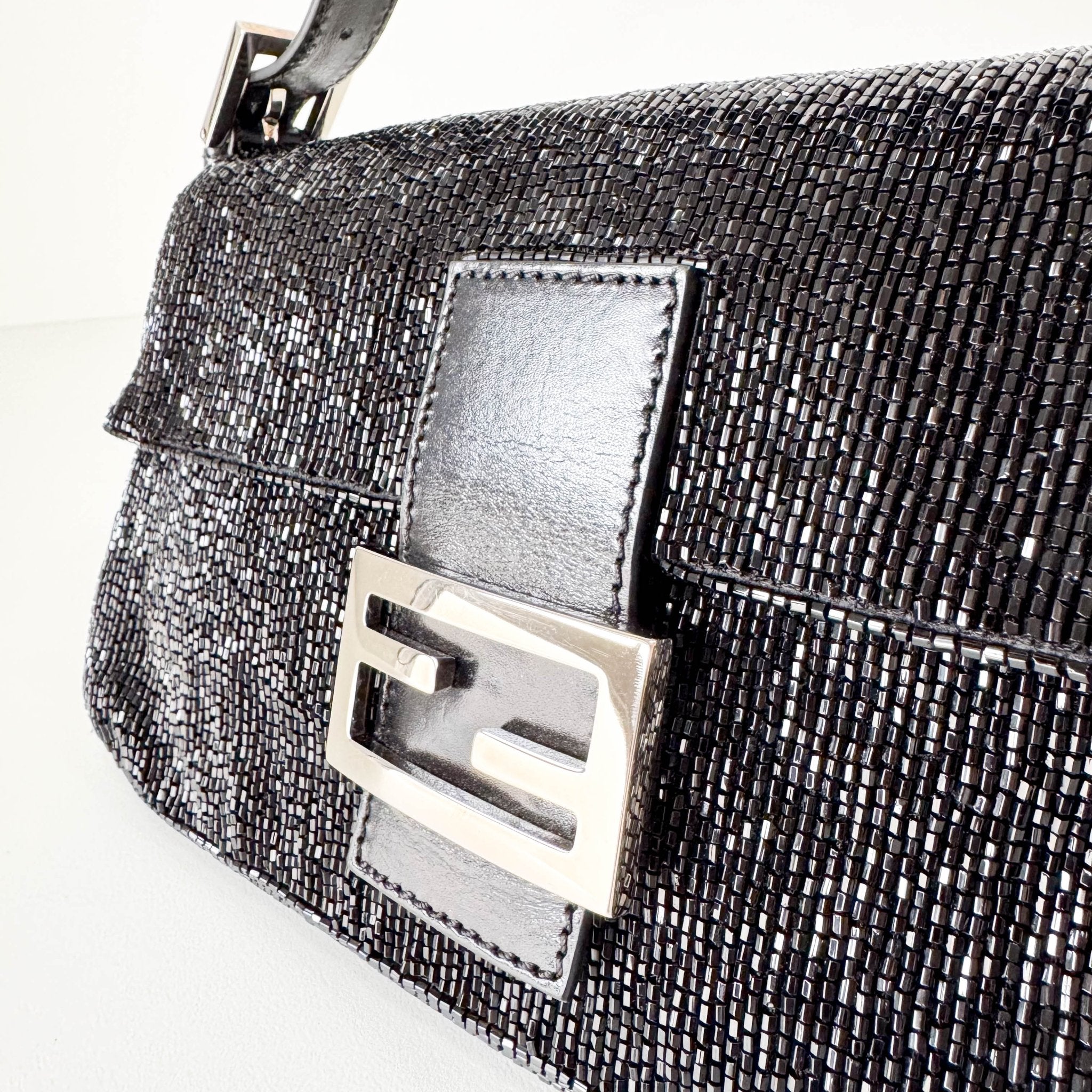 FENDI Baguette Black Beaded Shoulder Bag, in , Sold by HIVE PRELOVED - Shoulder Bags, ,