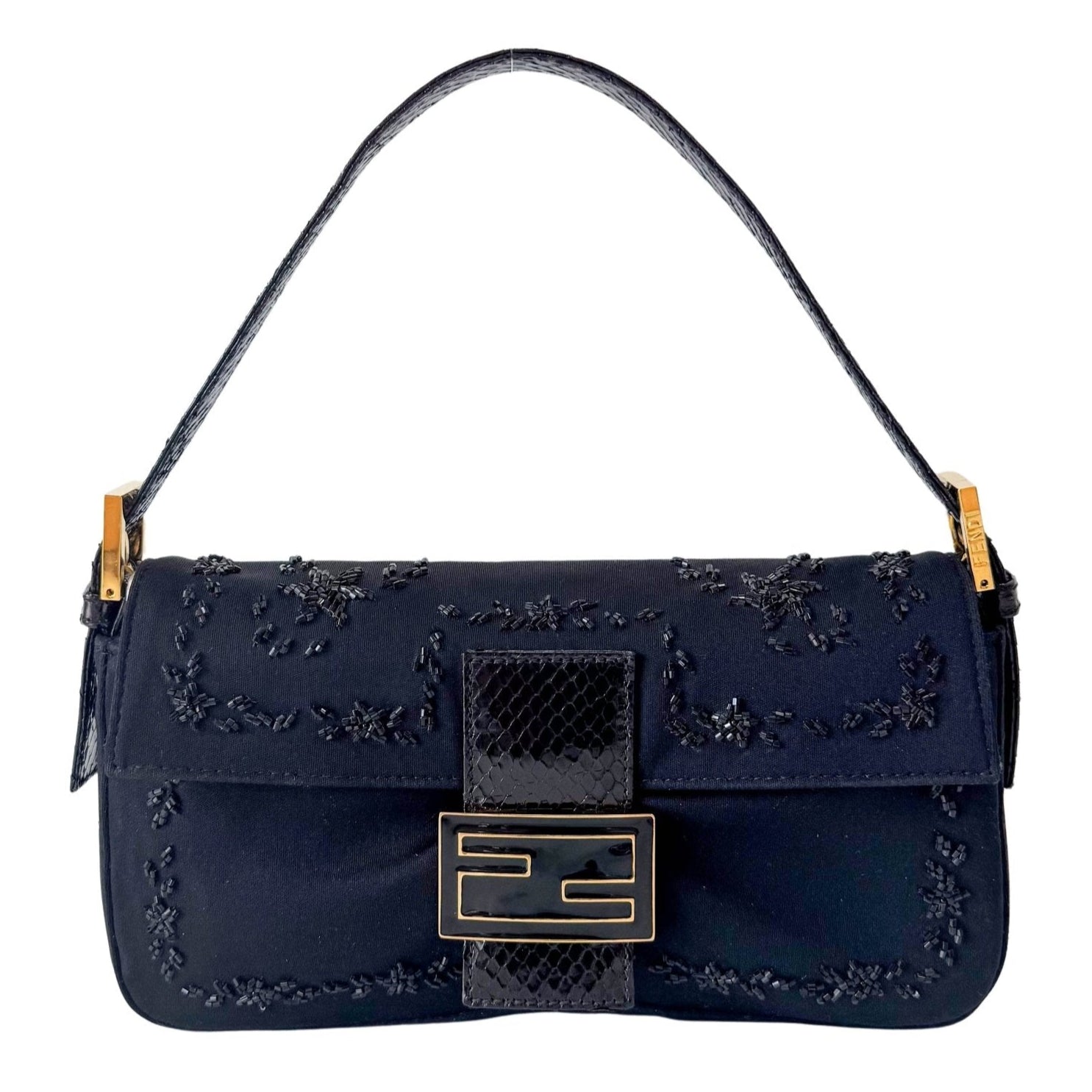 FENDI Baguette Black Beaded Shoulder Bag, in , Sold by HIVE PRELOVED - Shoulder Bags, ,