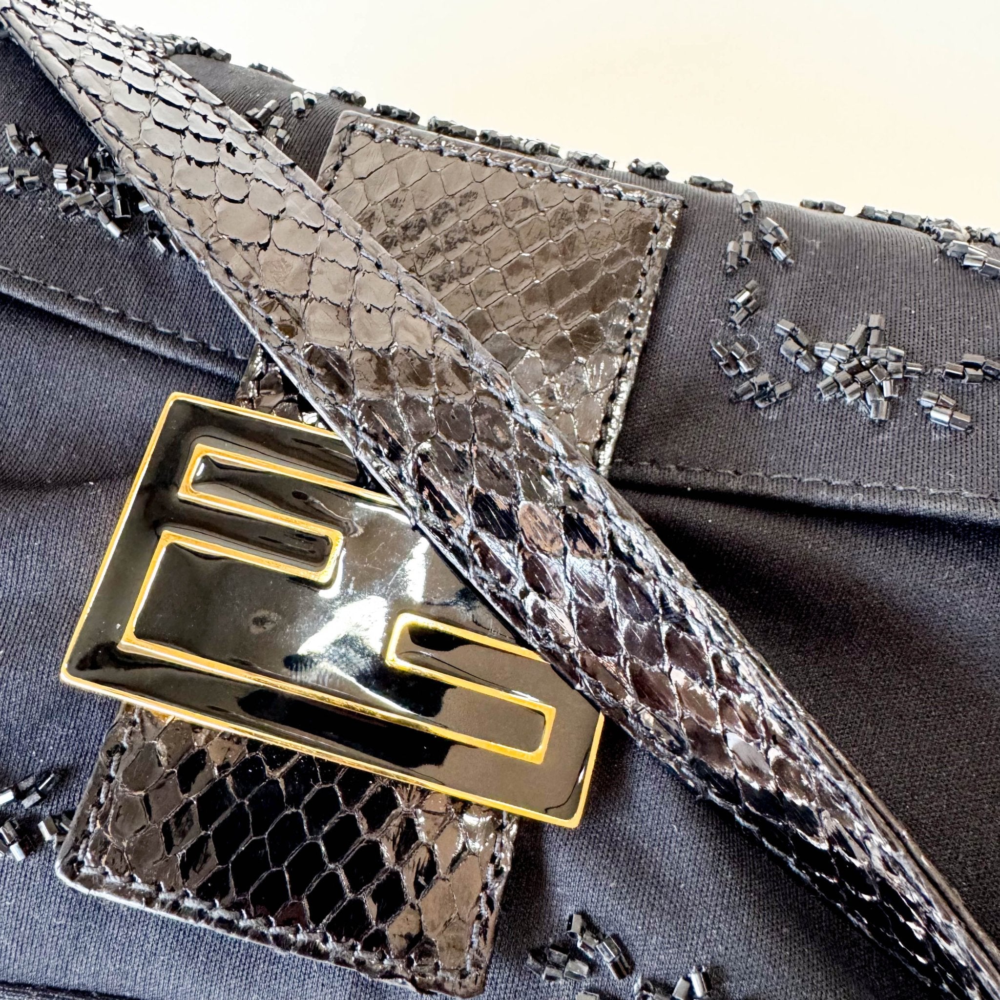 FENDI Baguette Black Beaded Shoulder Bag, in , Sold by HIVE PRELOVED - Shoulder Bags, ,