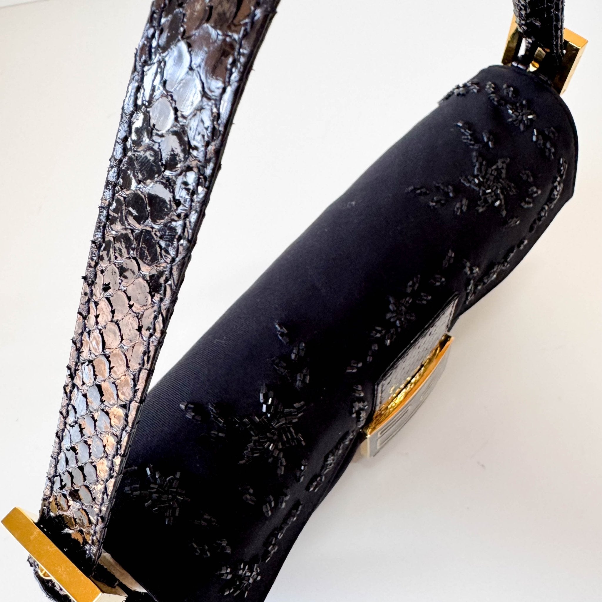 FENDI Baguette Black Beaded Shoulder Bag, in , Sold by HIVE PRELOVED - Shoulder Bags, ,