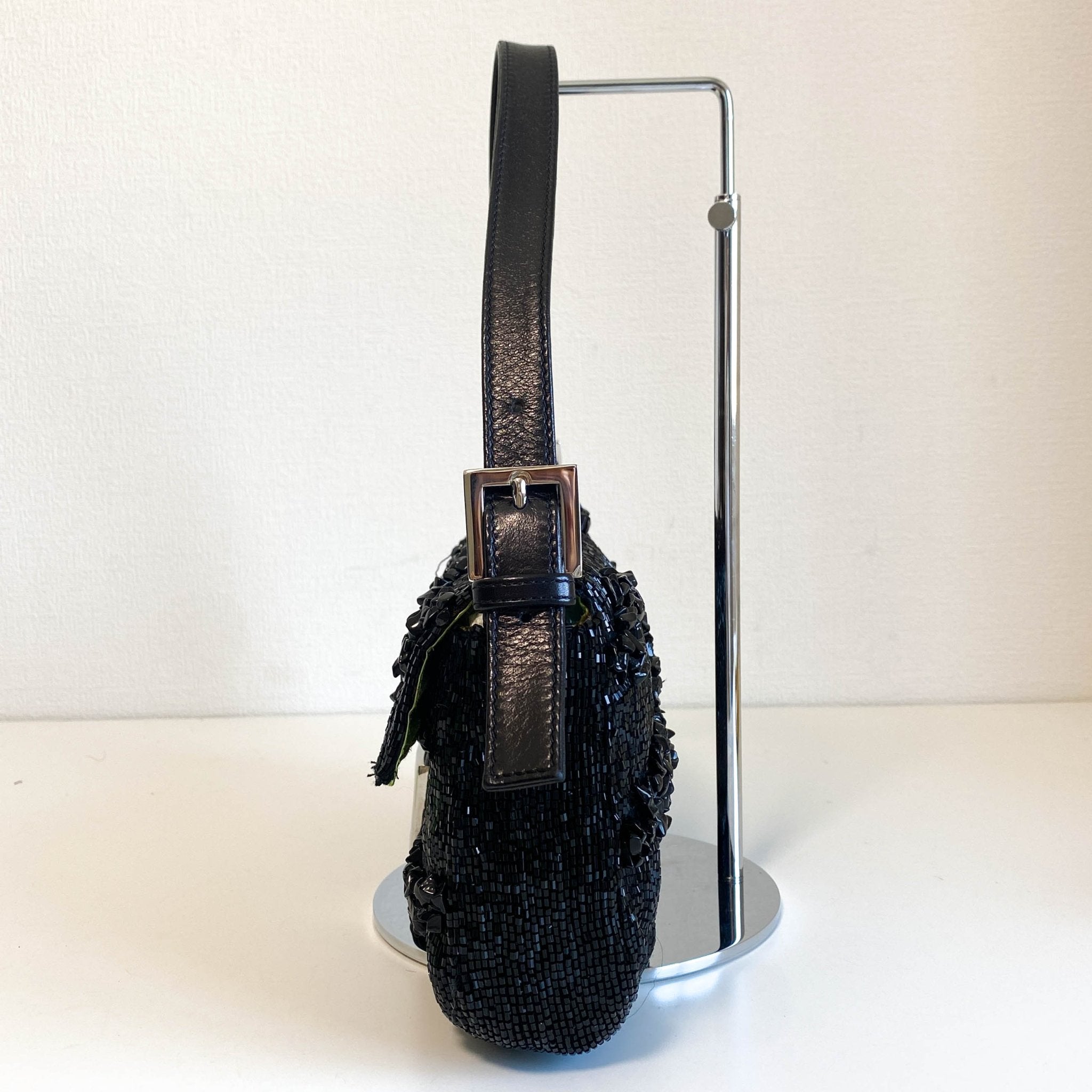 FENDI Baguette Black Beaded with Wave Pattern Stones, in , Sold by HIVE PRELOVED - Shoulder Bags, ,