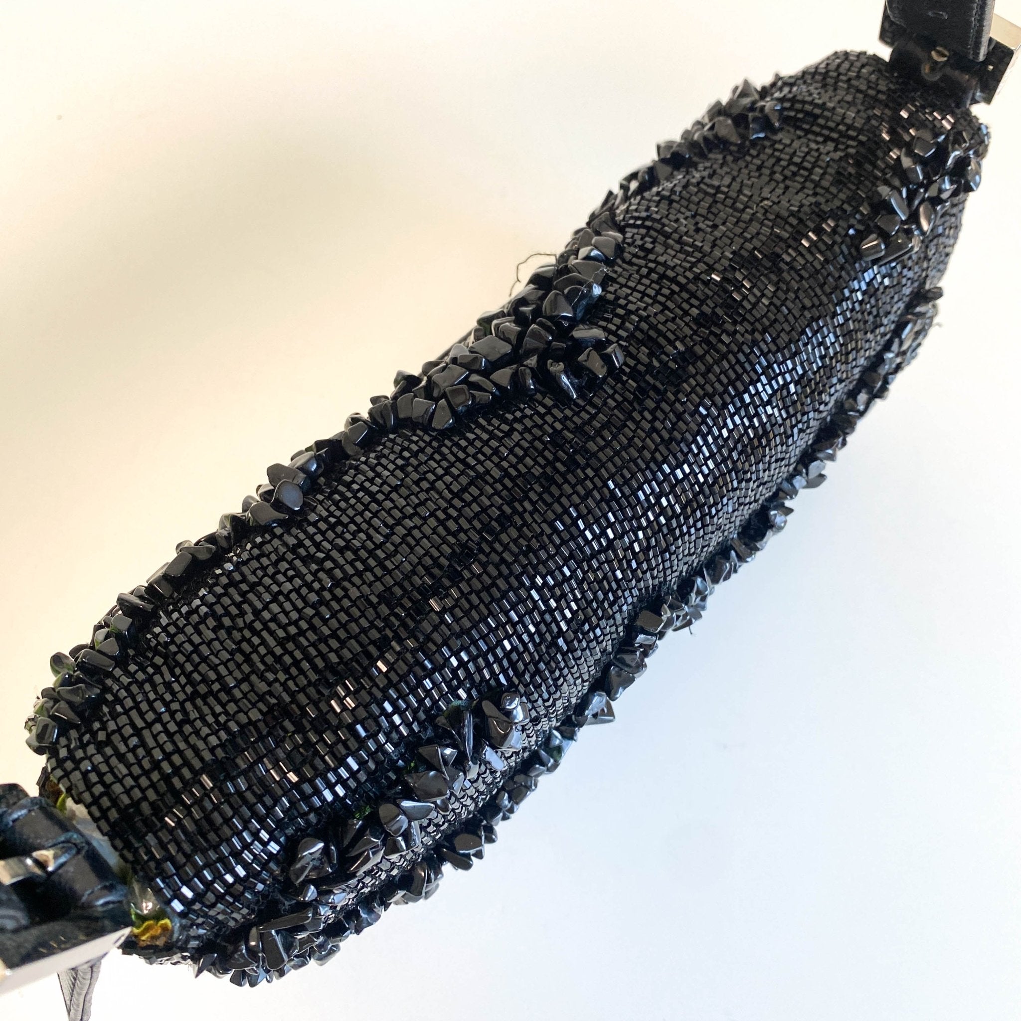 FENDI Baguette Black Beaded with Wave Pattern Stones, in , Sold by HIVE PRELOVED - Shoulder Bags, ,