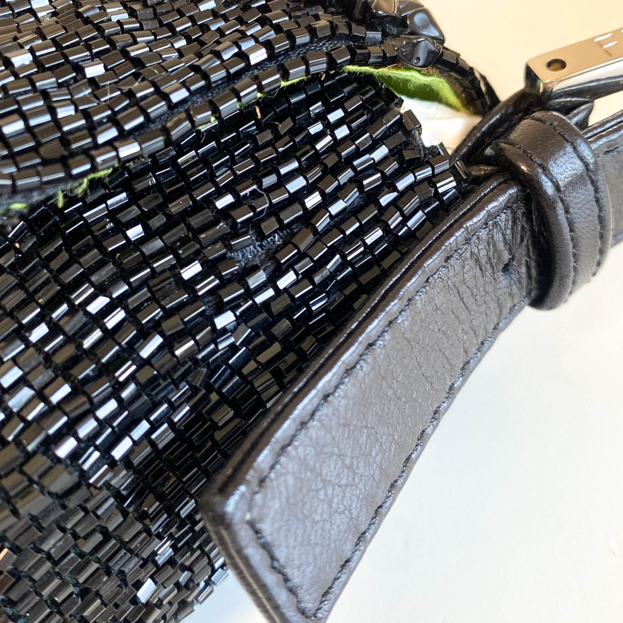 FENDI Baguette Black Beaded with Wave Pattern Stones, in , Sold by HIVE PRELOVED - Shoulder Bags, ,
