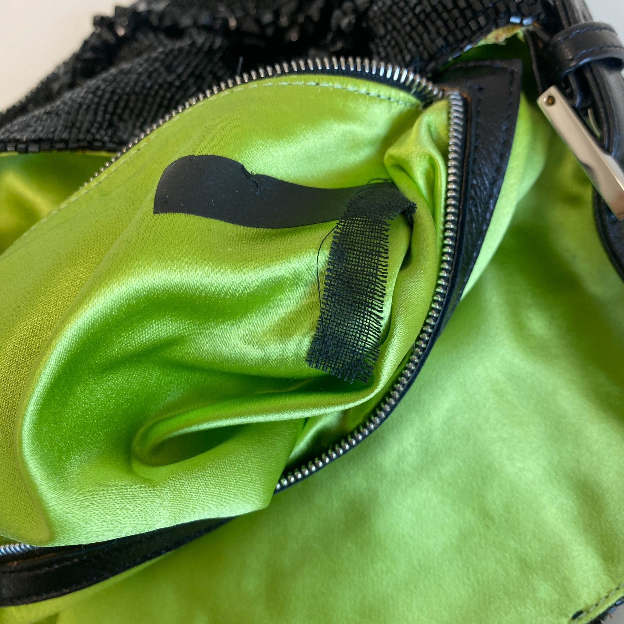 FENDI Baguette Black Beaded with Wave Pattern Stones, in , Sold by HIVE PRELOVED - Shoulder Bags, ,