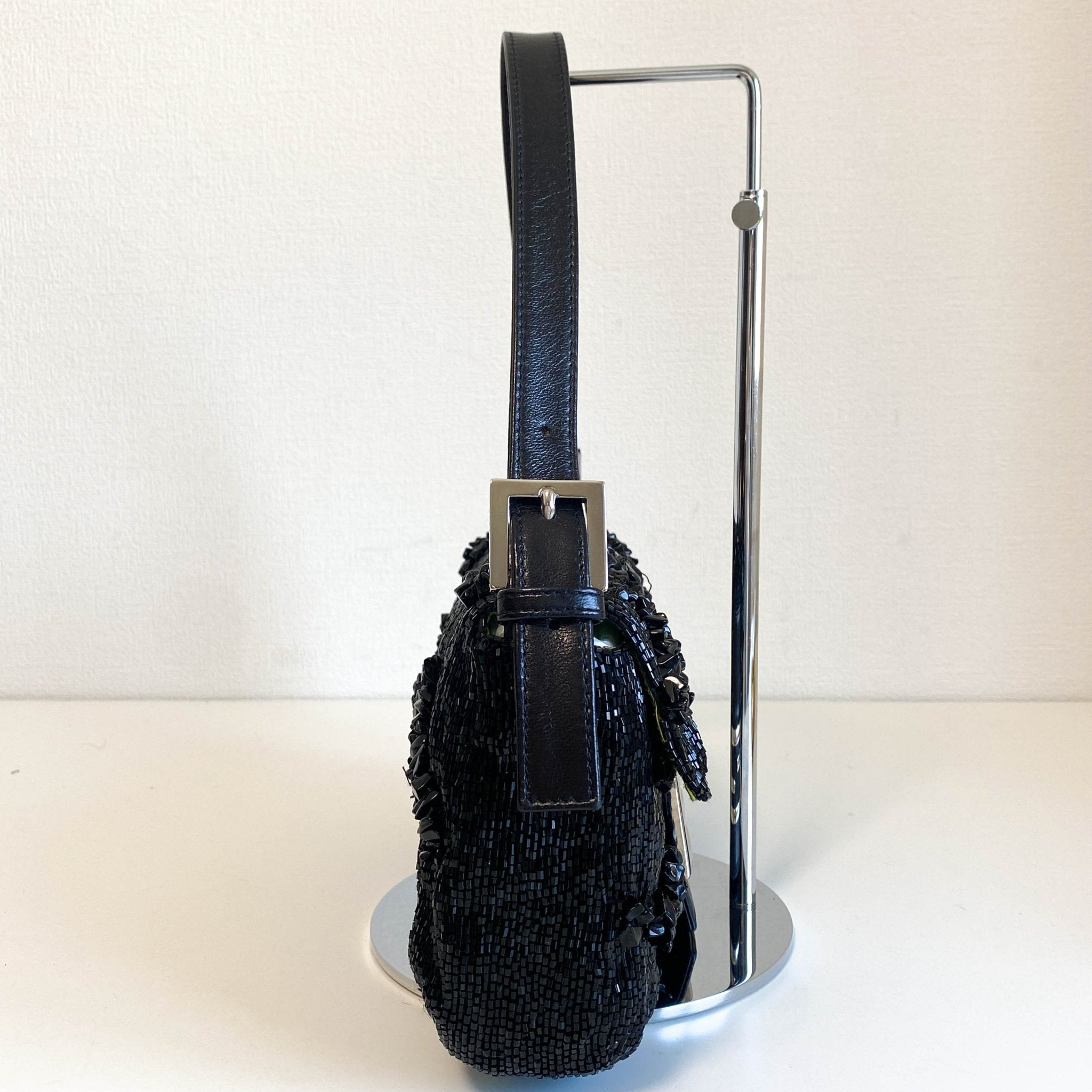 FENDI Baguette Black Beaded with Wave Pattern Stones, in , Sold by HIVE PRELOVED - Shoulder Bags, ,