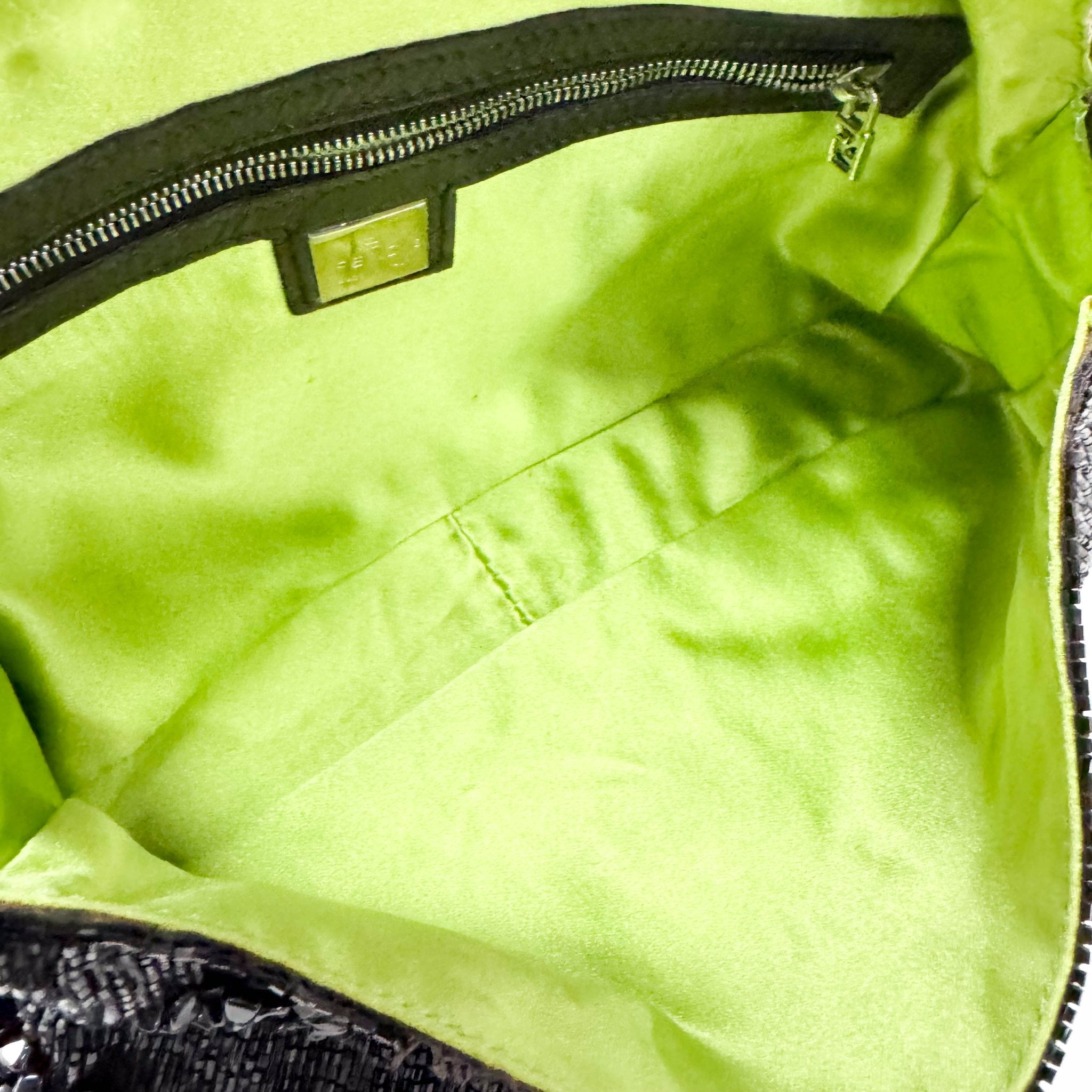 FENDI Baguette Black Beads & Lime Lining Shoulder Bag, in , Sold by HIVE PRELOVED - Shoulder Bags, ,