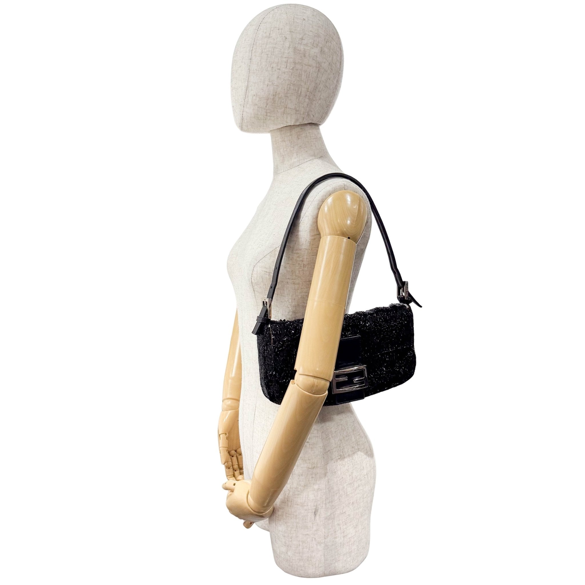 FENDI Baguette Black Beads & Lime Lining Shoulder Bag, in , Sold by HIVE PRELOVED - Shoulder Bags, ,