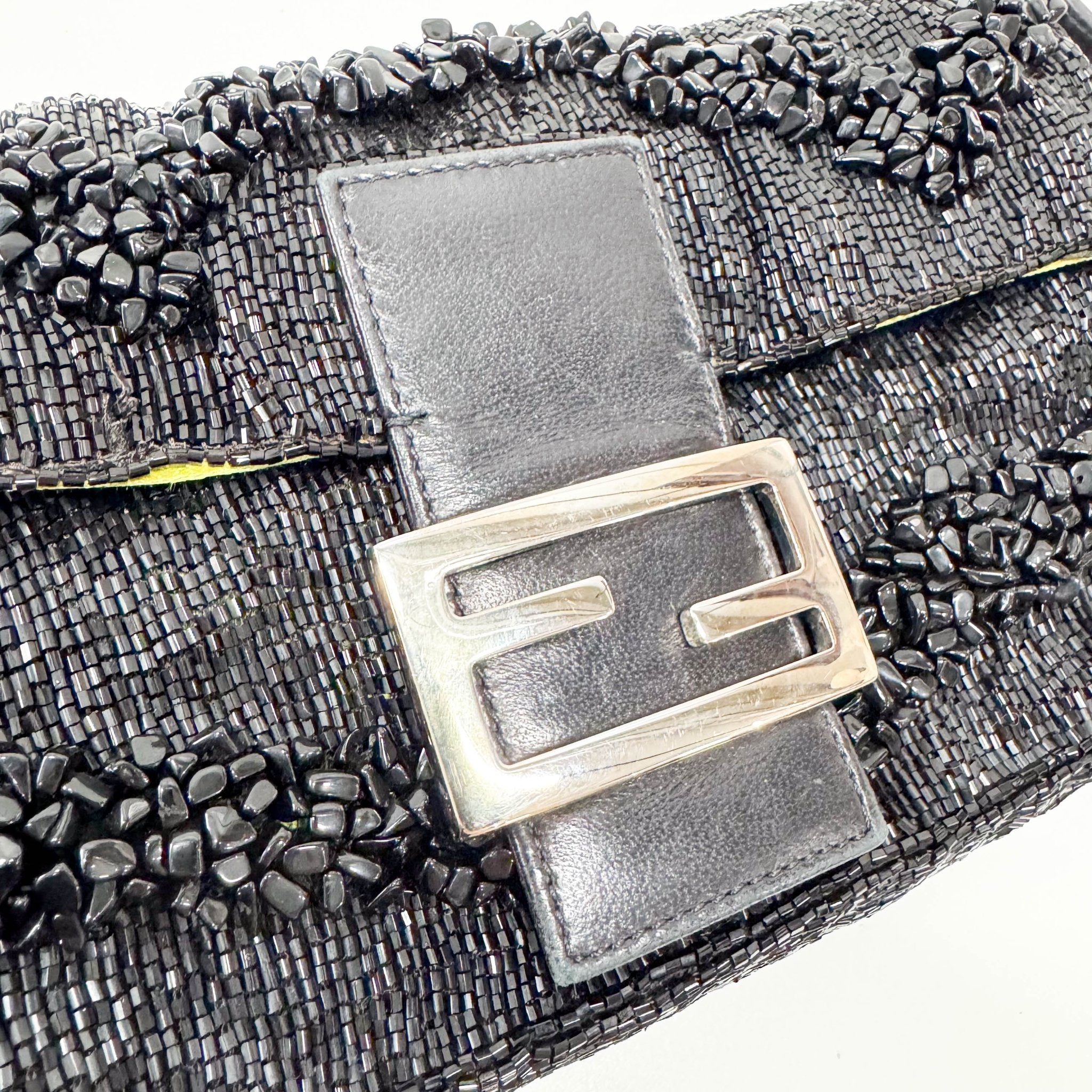 FENDI Baguette Black Beads & Lime Lining Shoulder Bag, in , Sold by HIVE PRELOVED - Shoulder Bags, ,