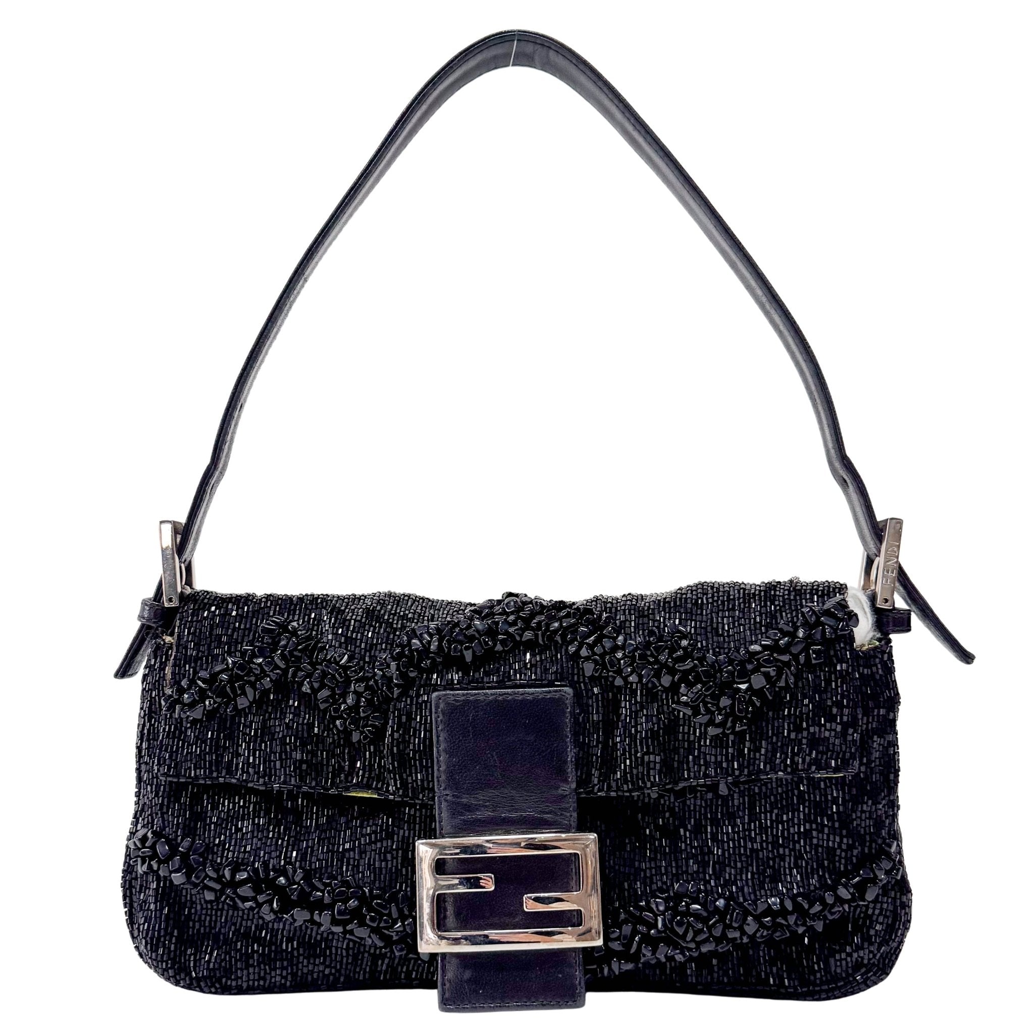 FENDI Baguette Black Beads & Lime Lining Shoulder Bag, in , Sold by HIVE PRELOVED - Shoulder Bags, ,