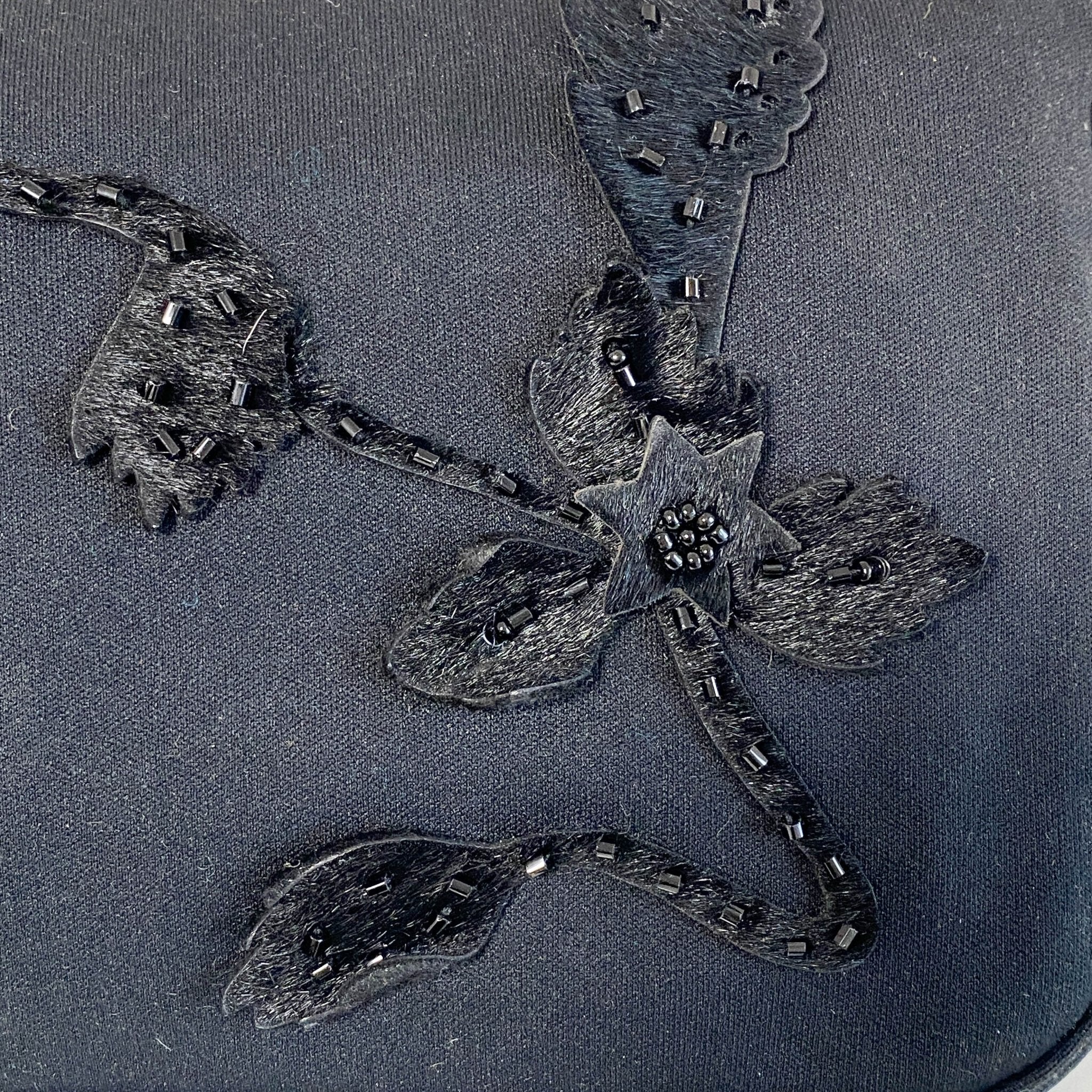 FENDI Baguette Black Flower Embroidered Shoulder Bag, in , Sold by HIVE PRELOVED - Shoulder Bags, ,