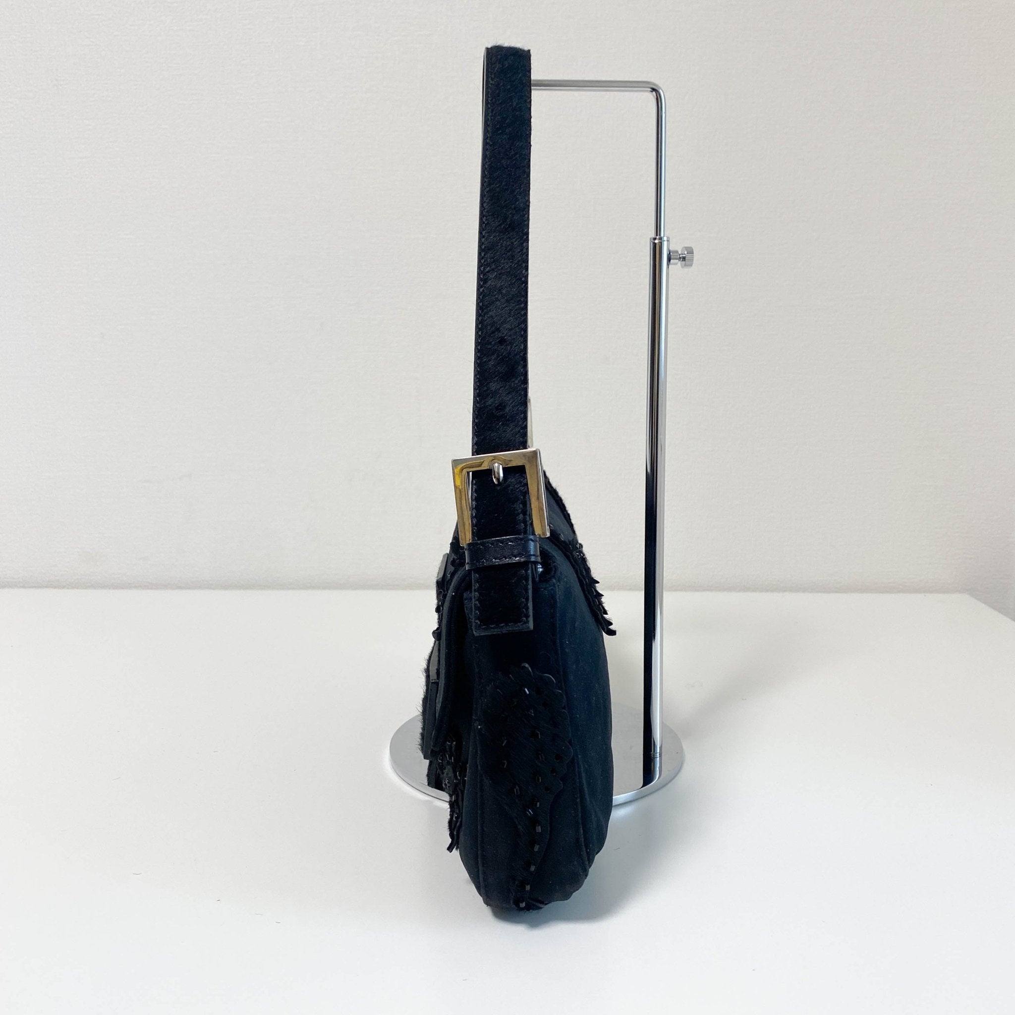 FENDI Baguette Black Flower Embroidered Shoulder Bag, in , Sold by HIVE PRELOVED - Shoulder Bags, ,