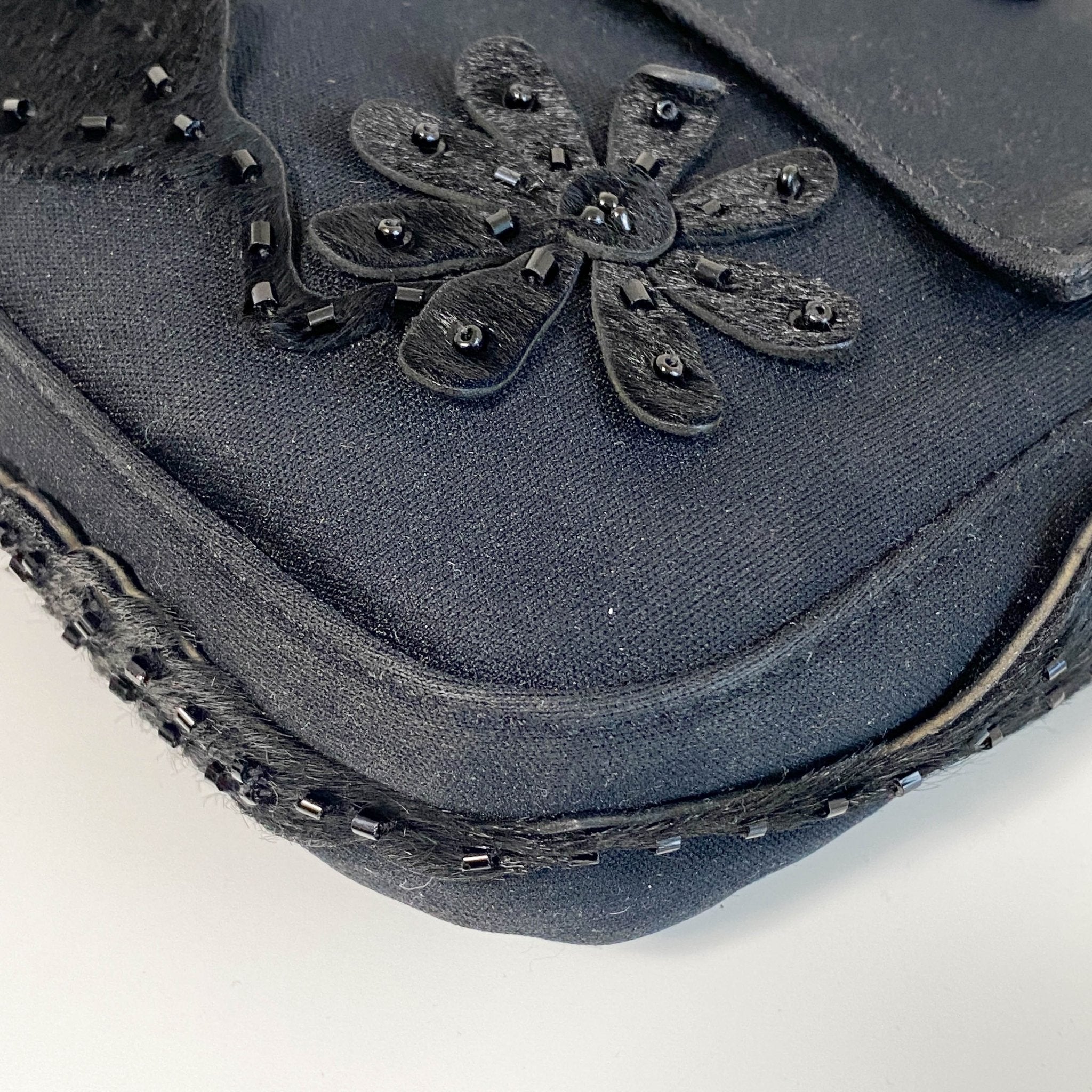 FENDI Baguette Black Flower Embroidered Shoulder Bag, in , Sold by HIVE PRELOVED - Shoulder Bags, ,