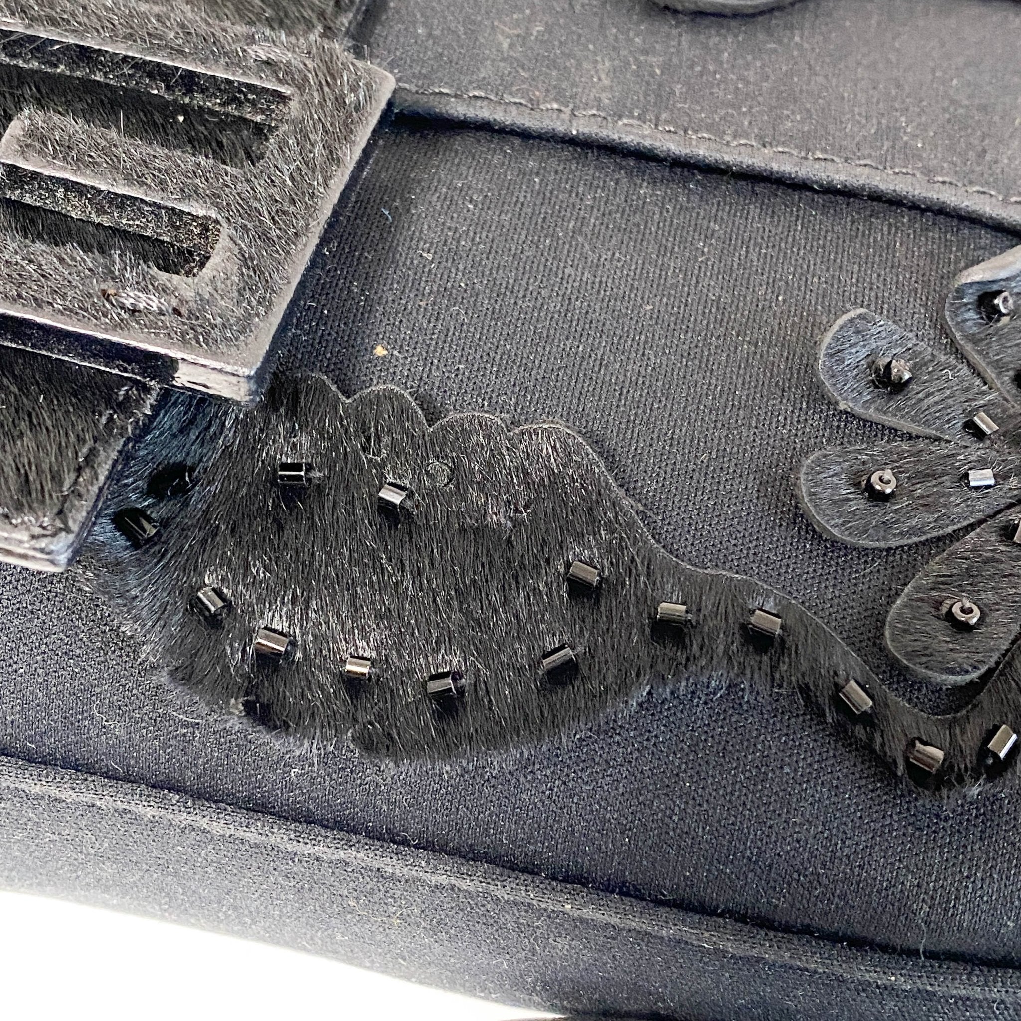 FENDI Baguette Black Flower Embroidered Shoulder Bag, in , Sold by HIVE PRELOVED - Shoulder Bags, ,