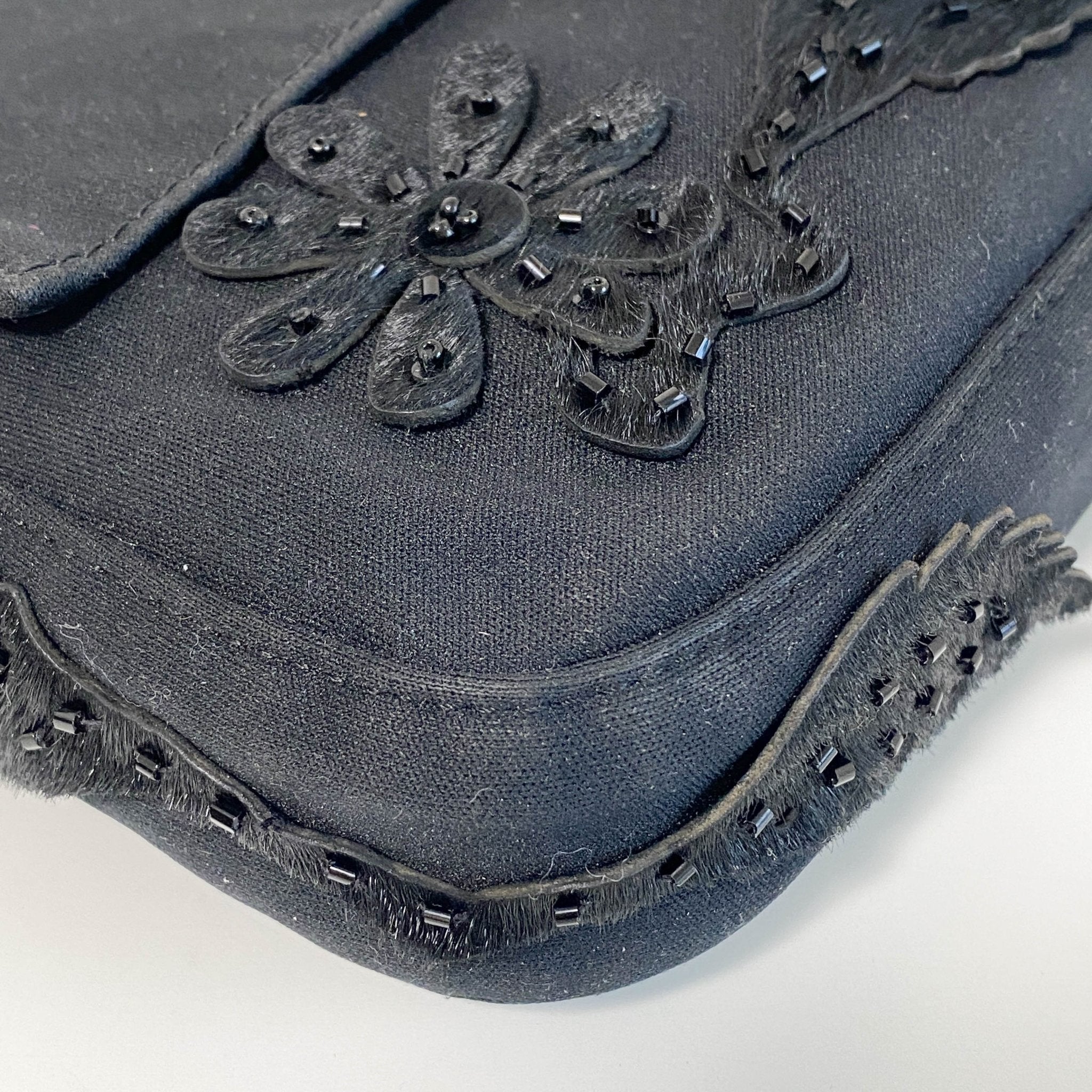 FENDI Baguette Black Flower Embroidered Shoulder Bag, in , Sold by HIVE PRELOVED - Shoulder Bags, ,