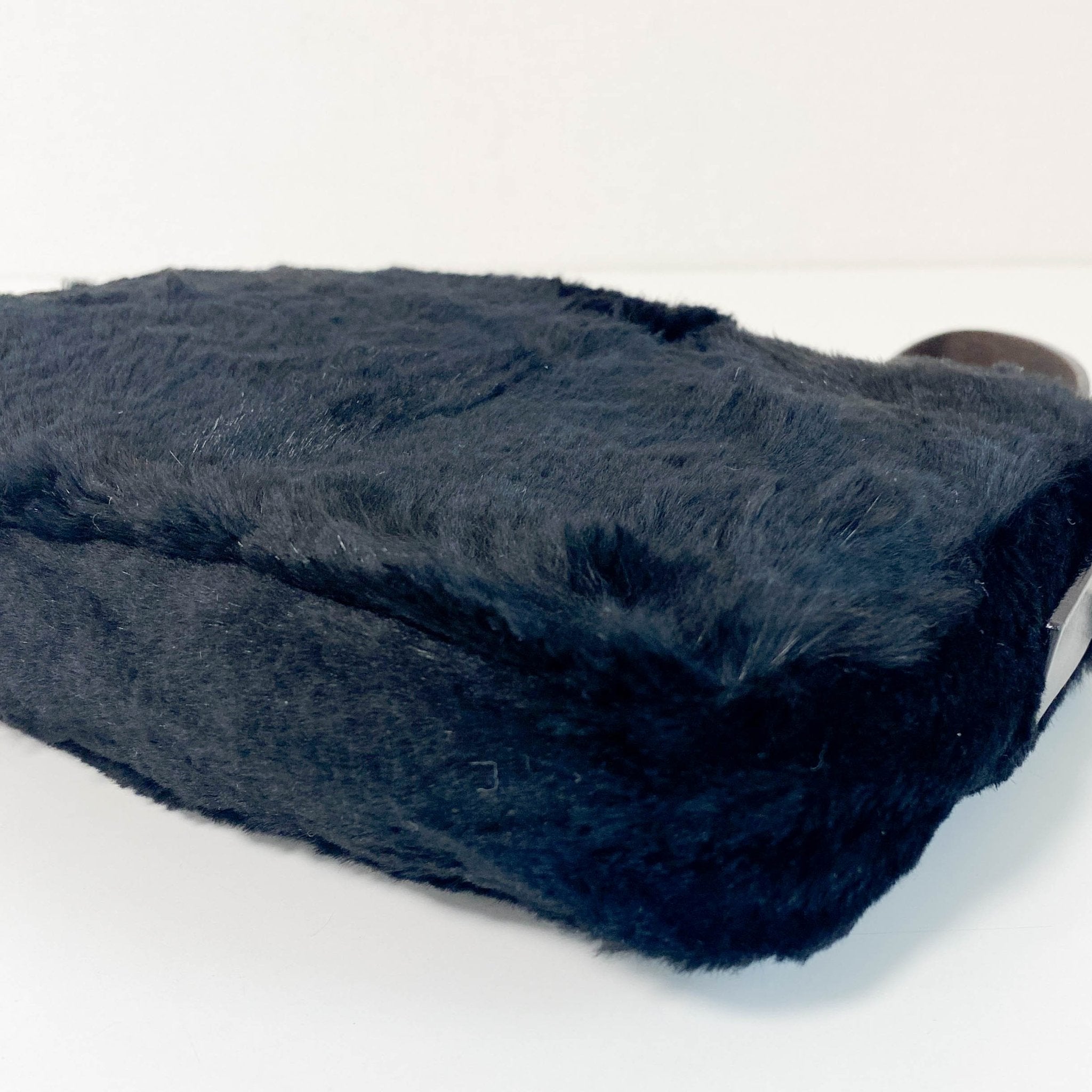 FENDI Baguette Black Fur Shoulder Bag, in , Sold by HIVE PRELOVED - Shoulder Bags, ,