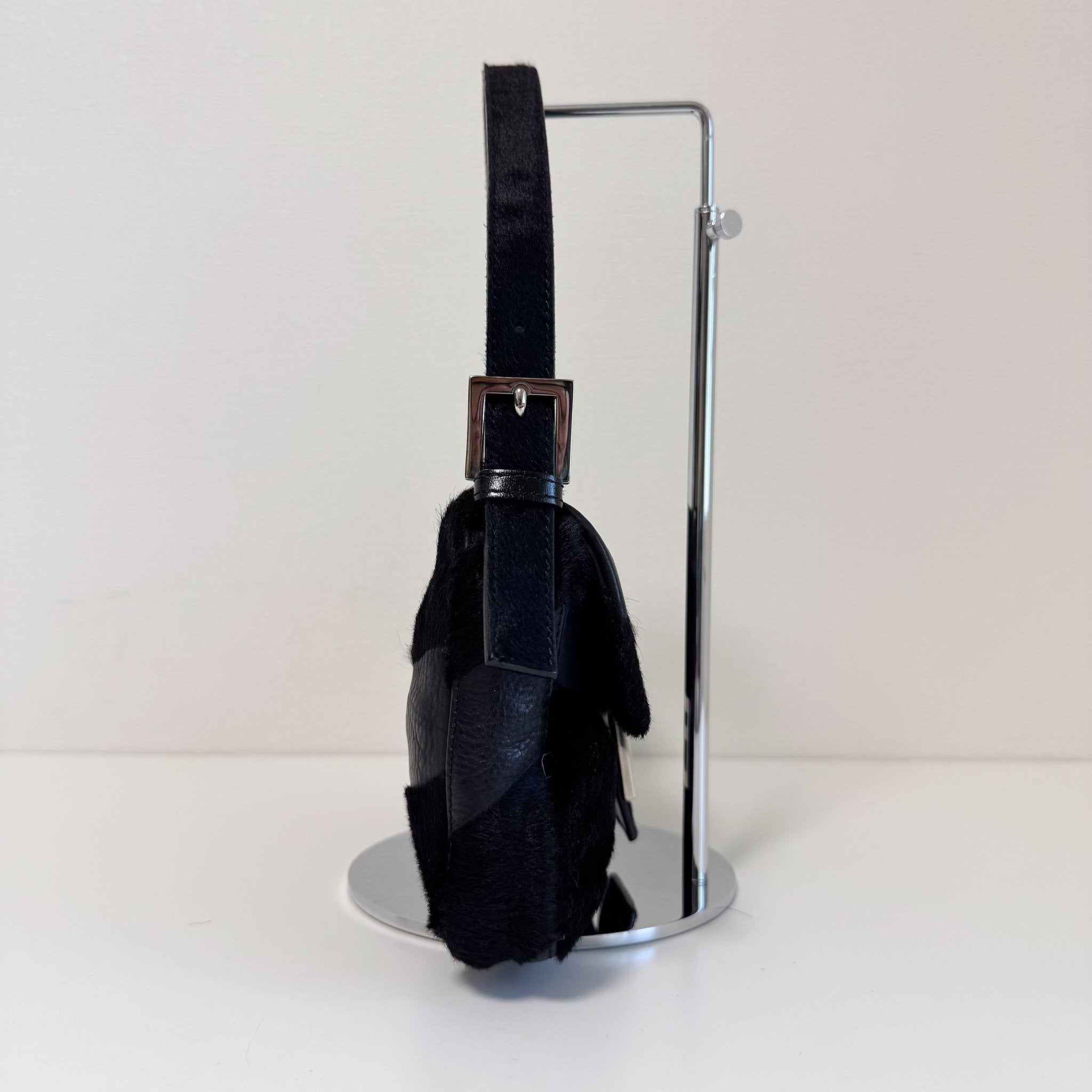 FENDI Baguette Black Leather and Pony Hair Shoulder Bag, in , Sold by HIVE PRELOVED - Shoulder Bags, ,