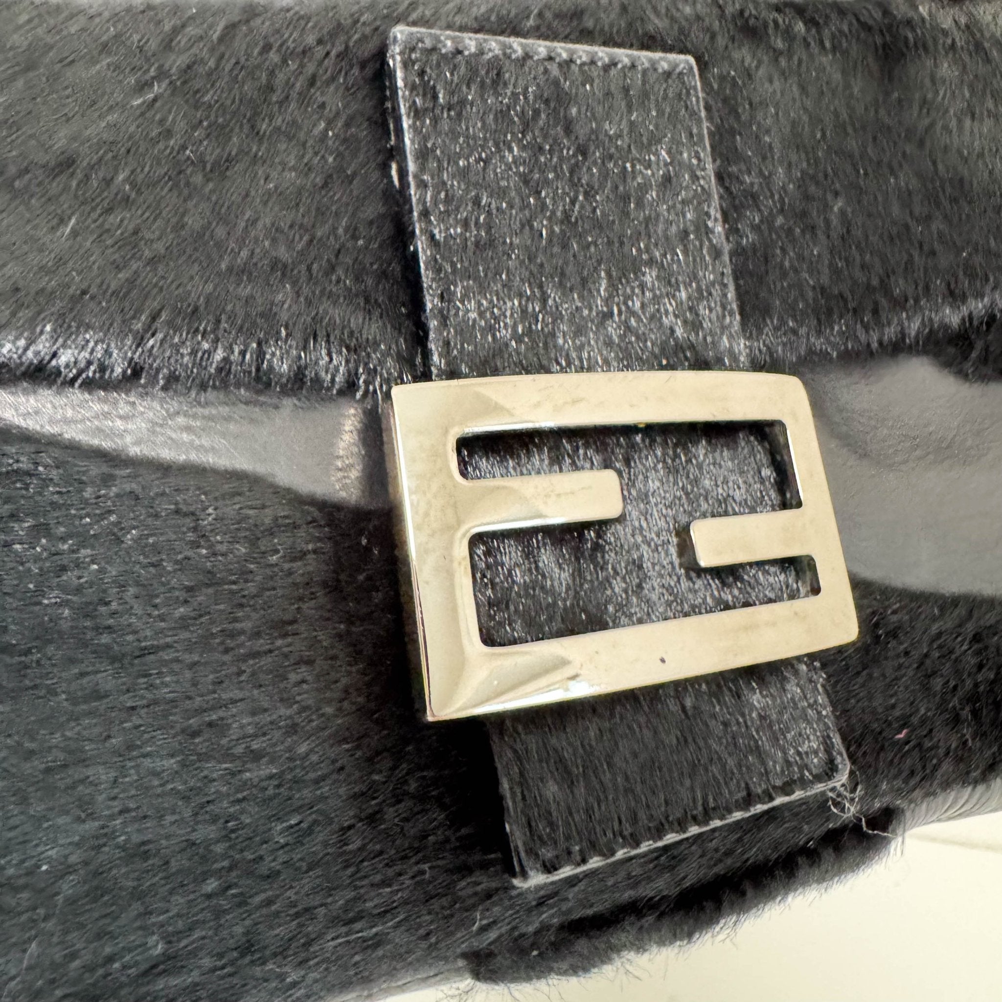 FENDI Baguette Black Leather and Pony Hair Shoulder Bag, in , Sold by HIVE PRELOVED - Shoulder Bags, ,