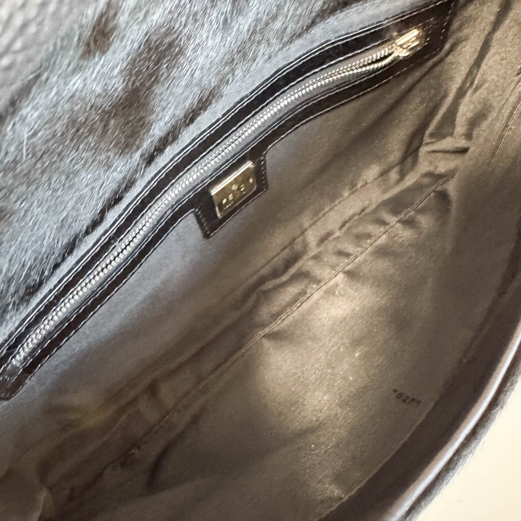 FENDI Baguette Black Leather and Pony Hair Shoulder Bag, in , Sold by HIVE PRELOVED - Shoulder Bags, ,