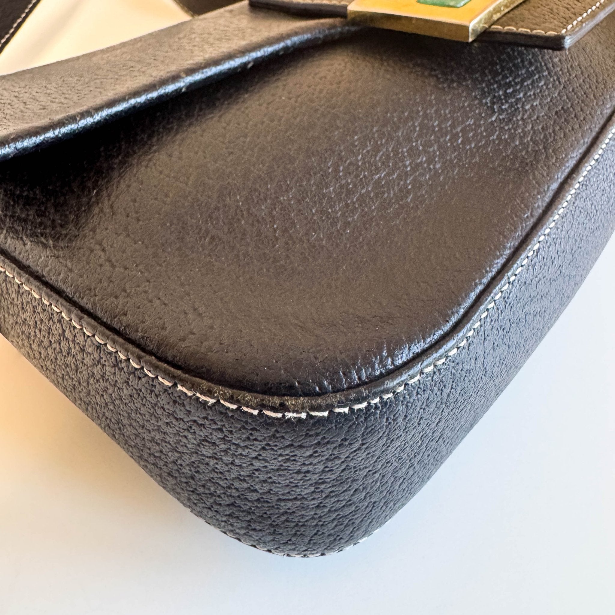 FENDI Baguette Black Leather Gold Hardware Shoulder Bag, in , Sold by HIVE PRELOVED - Shoulder Bags, ,